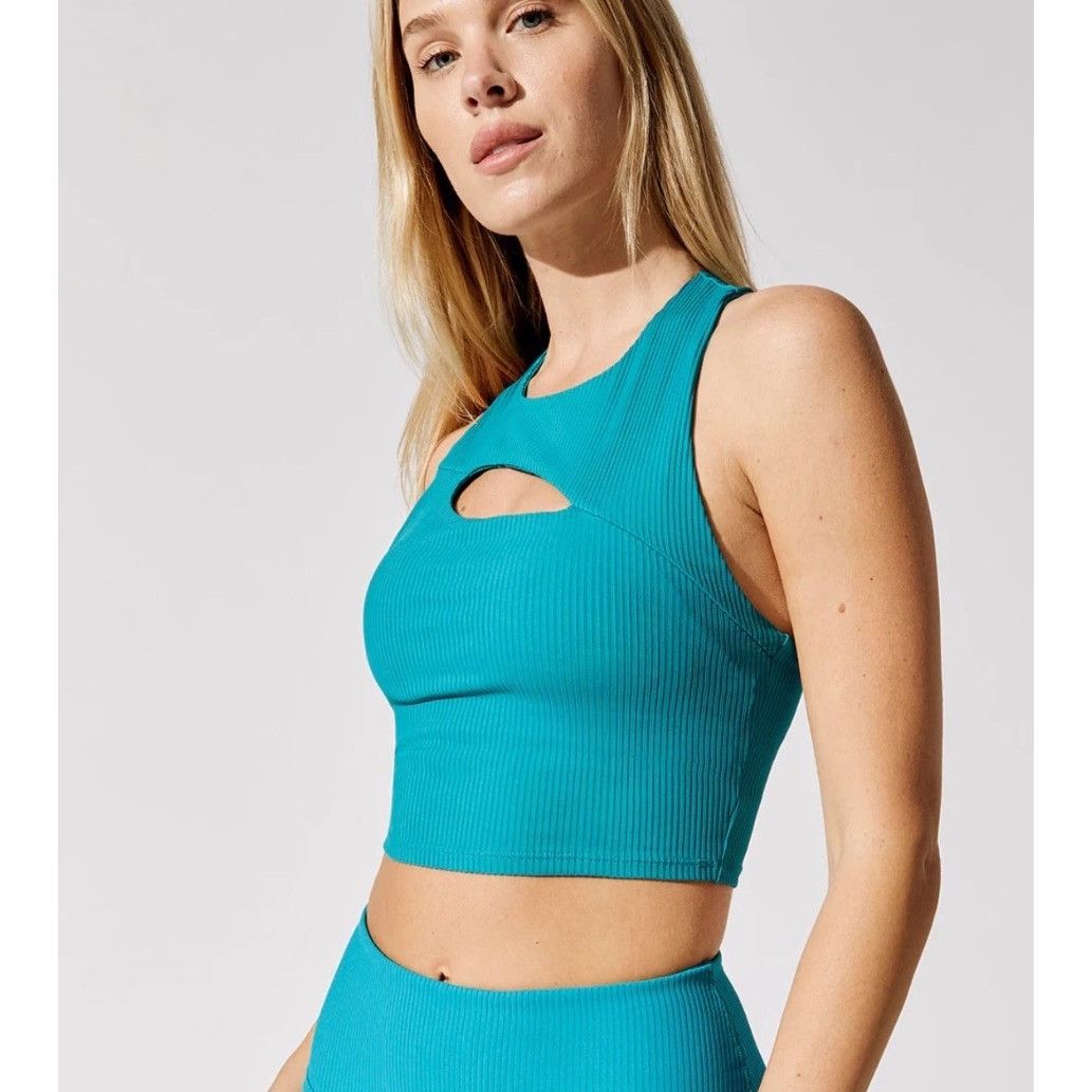 Carbon CARBON38 Cut Out Halter Neck Ribbed Cami Size XL Size XL / US 12-14 / IT 48-50 - 1 Thumbnail