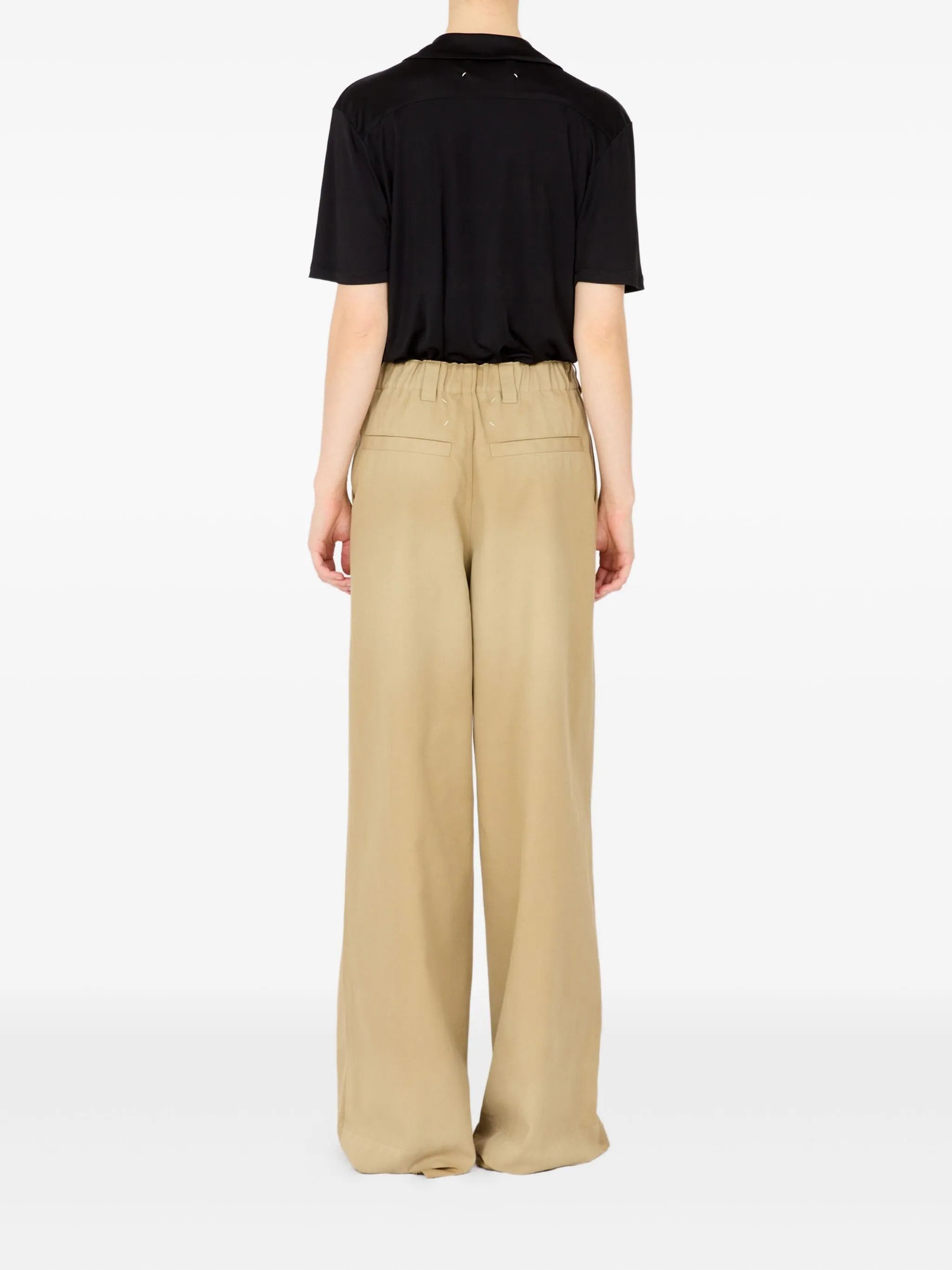 Maison Margiela o1w1db10526 Wide-leg Tailored Pant in Beige Size 28" / US 6 / IT 42 - 5 Thumbnail
