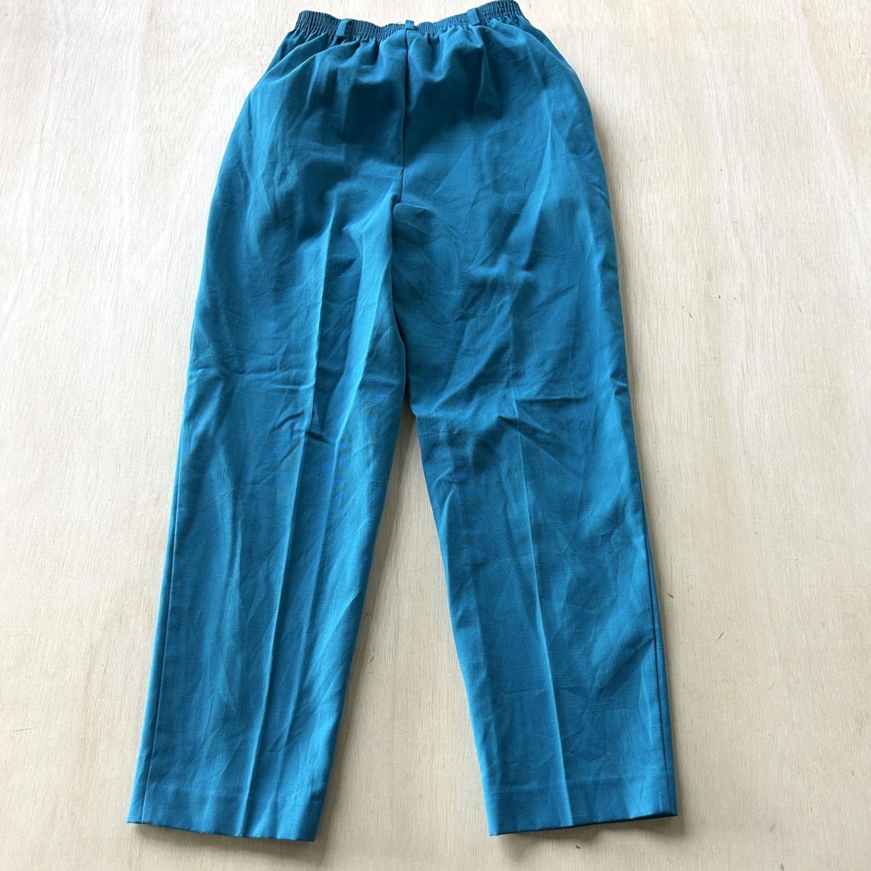 Vintage VINTAGE Alfred Dunner Pants Womens 10P Blue Twill Elastic Waist Belted USA Size 32" / US 10 / IT 46 - 3 Thumbnail