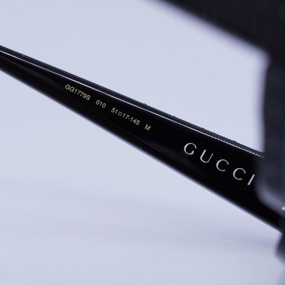 Gucci Gucci GG1779S 010 Sunglasses Black with Metal Stud Detail Size ONE SIZE - 6 Thumbnail