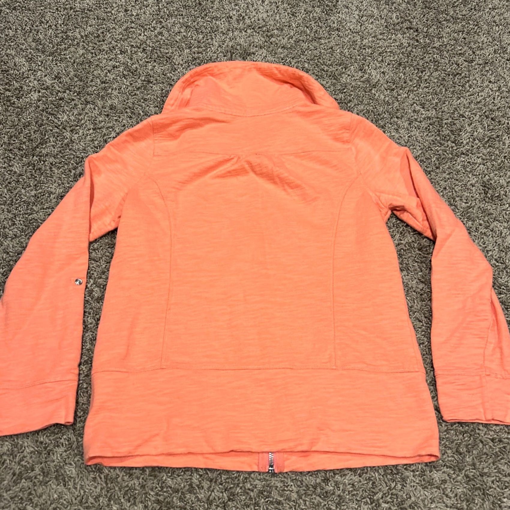 Vintage Lizwear Women’s S Cotton Full Zip Orange Jacket A30 Jacket Short Zip Casual Fall Spring Summer Womens Size S / US 4 / IT 40 - 3 Thumbnail