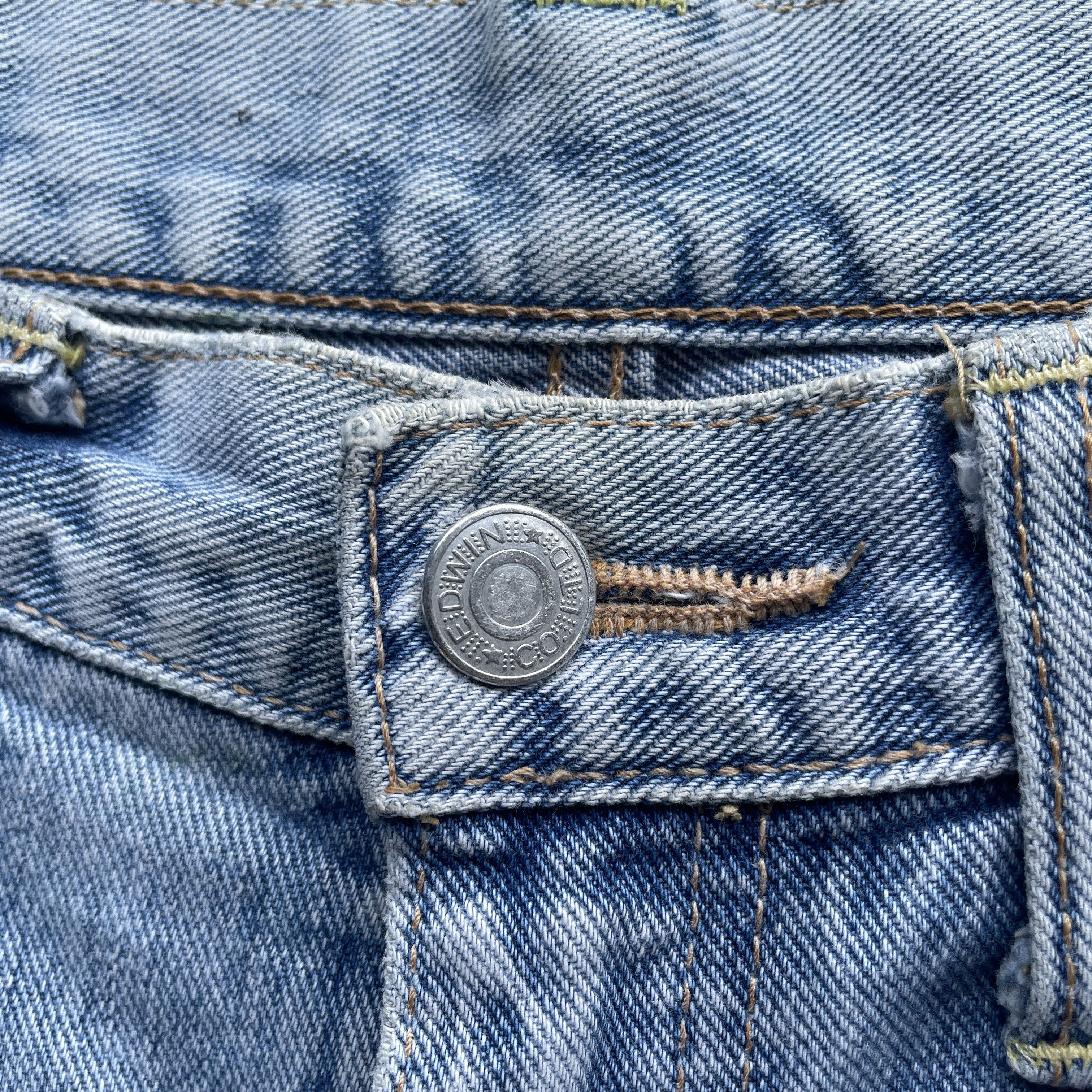 Japanese Brand VINTAGE EDWIN WASH DENIM DISTRESSED FADED JEANS PANTS W32 Size US 32 / EU 48 - 6 Thumbnail