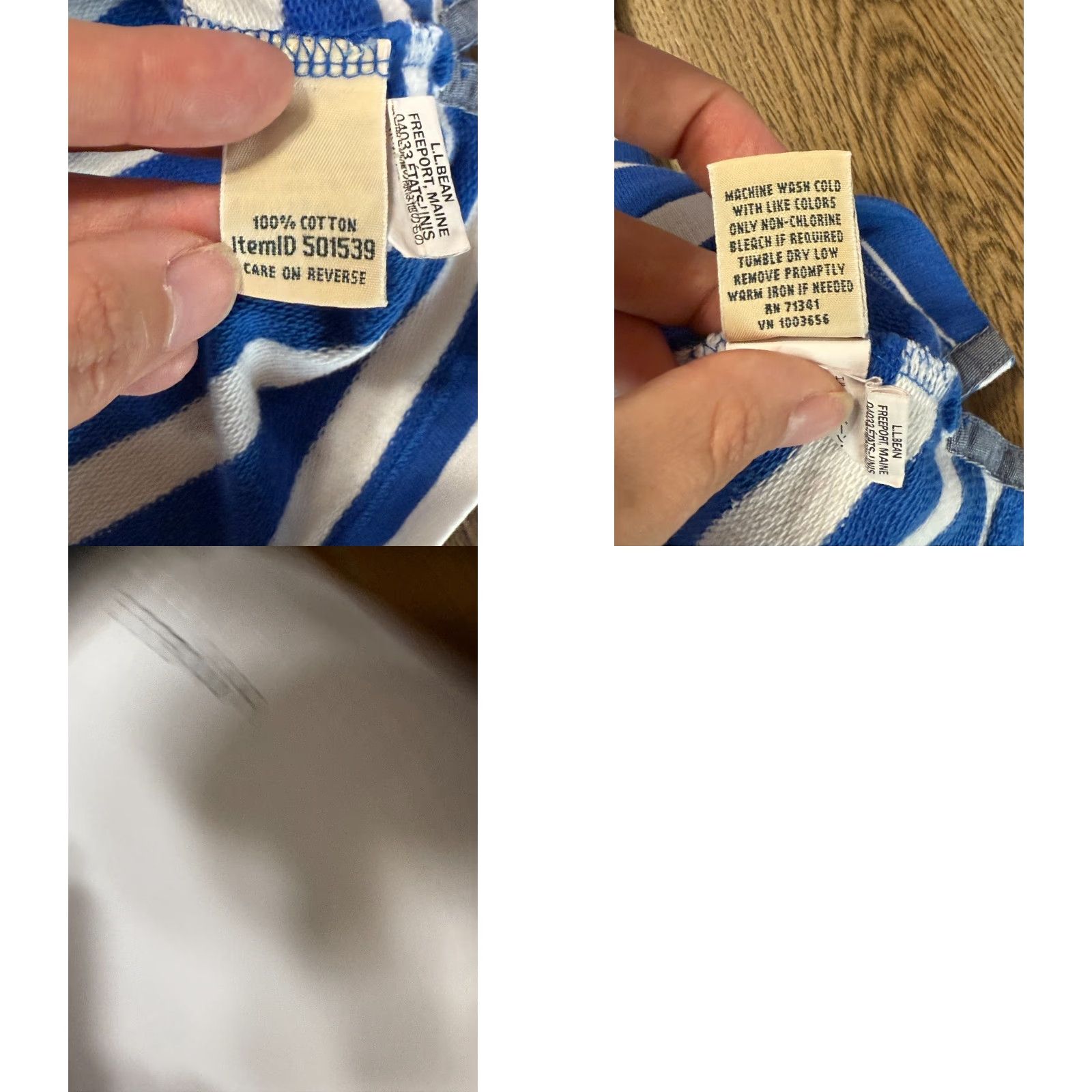 Vintage L.L. Bean Shirt Women's Large Petite Blue White Striped Long Sleeve 1/4 Button Size L / US 10 / IT 46 - 8 Thumbnail