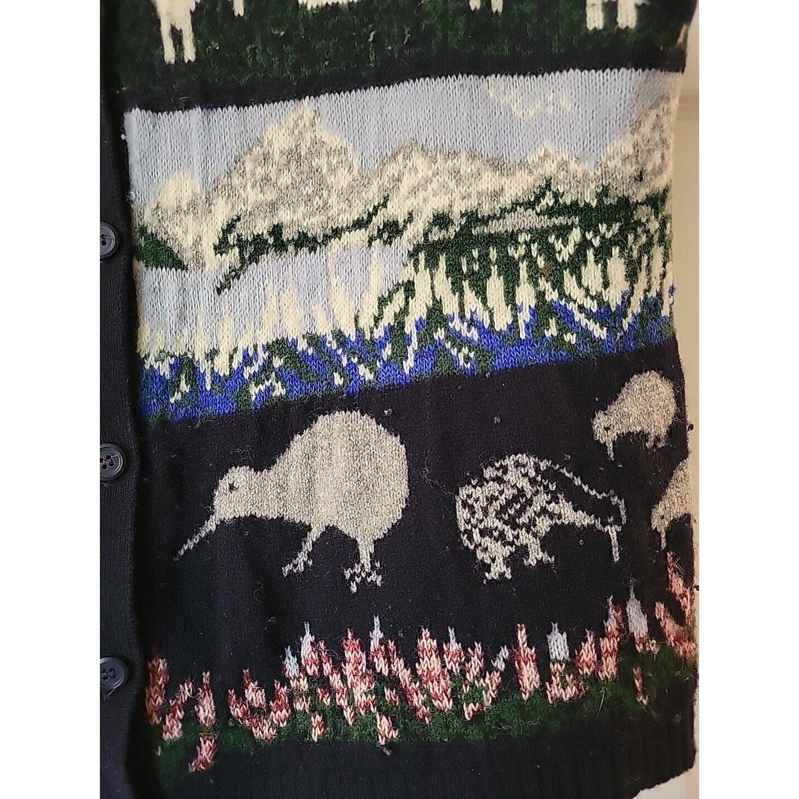 Other 80s Alpine PURE WOOL Knit Ski Vest Sweater New Zealand XL Size XL / US 12-14 / IT 48-50 - 4 Thumbnail