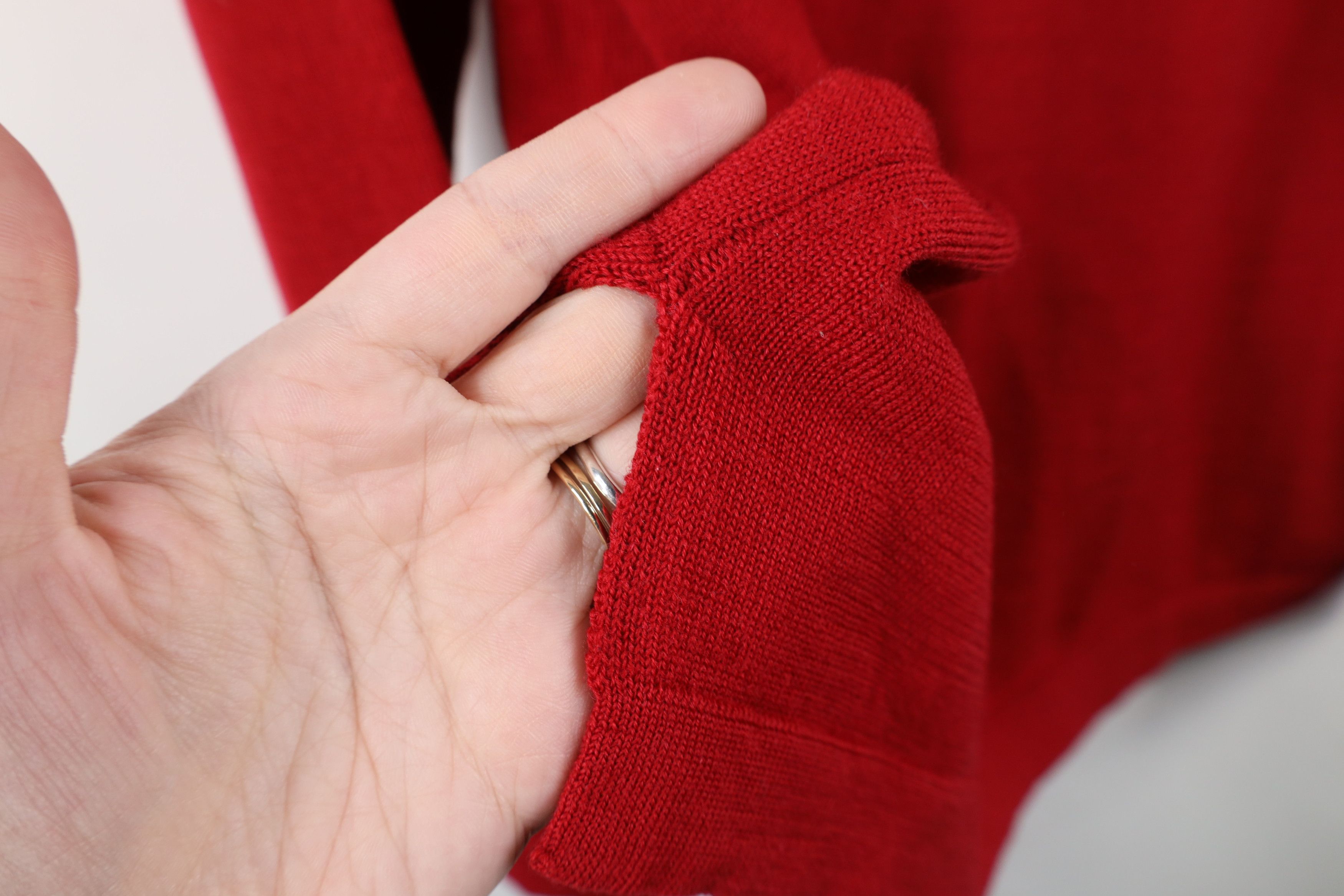 Gap Vintage 90s Gap Merino Wool Knit Collared Polo Sweater Red Size US S / EU 44-46 / 1 - 8 Thumbnail