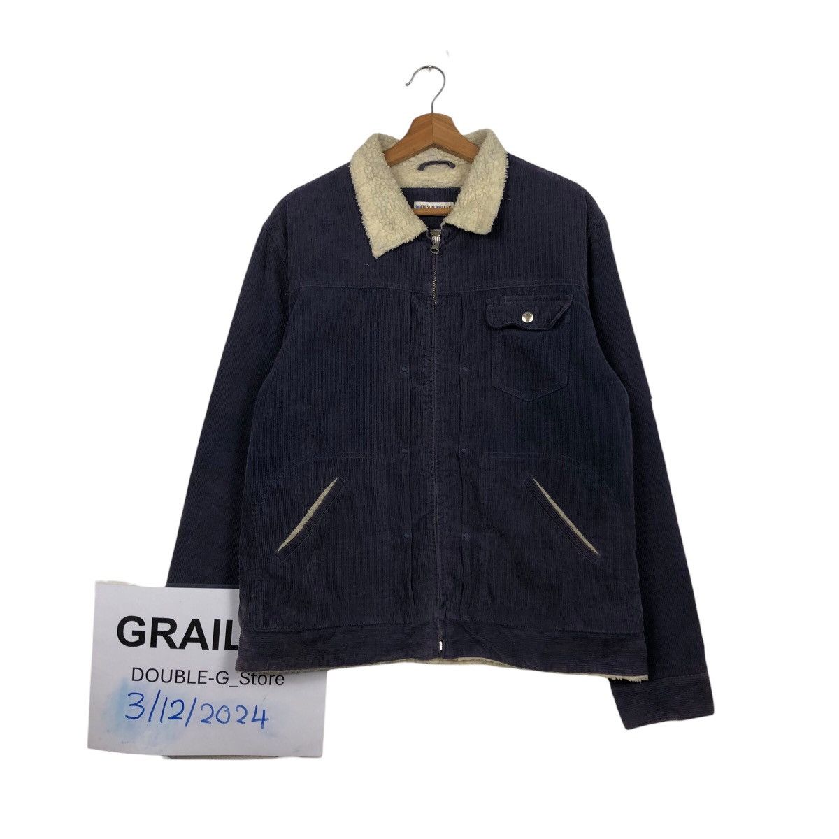 Issey Miyake Vintage Biker Corduroy Jacket Madison Walker Sherpa Blanket Size US L / EU 52-54 / 3 - 1 Thumbnail
