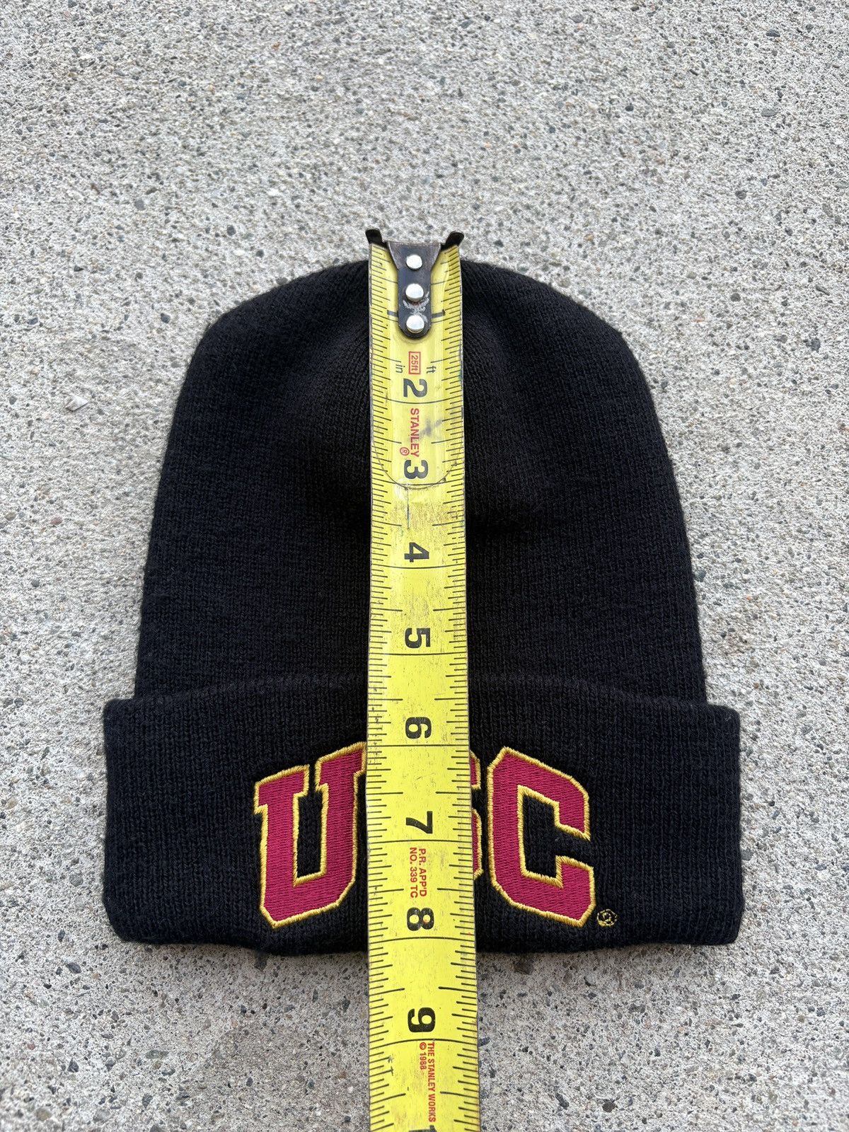 Vintage Vintage 2000s Y2K U.S.C. Embroidered Black Snow/Ski Beanie Size ONE SIZE - 5 Thumbnail