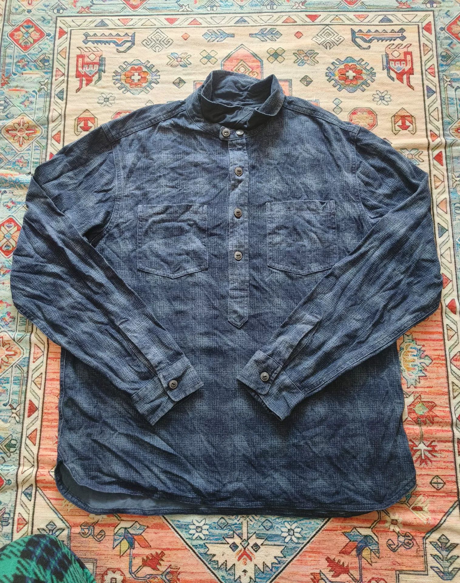 RRL Ralph Lauren RRL Cotton Linen Indigo Shirt Size US M / EU 48-50 / 2 - 1 Thumbnail