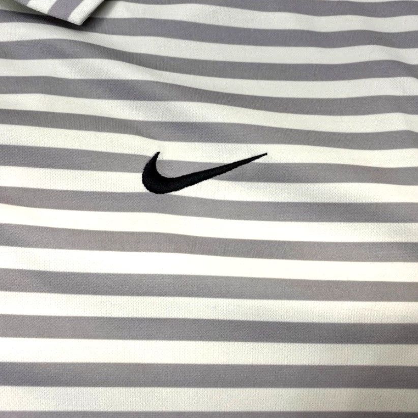 Nike Nike Dri-FIT Polo Shirt CU9858-311 Mens XL Gray Stripe Performance Golf Top 8494 Size US XXL / EU 58 / 5 - 3 Thumbnail