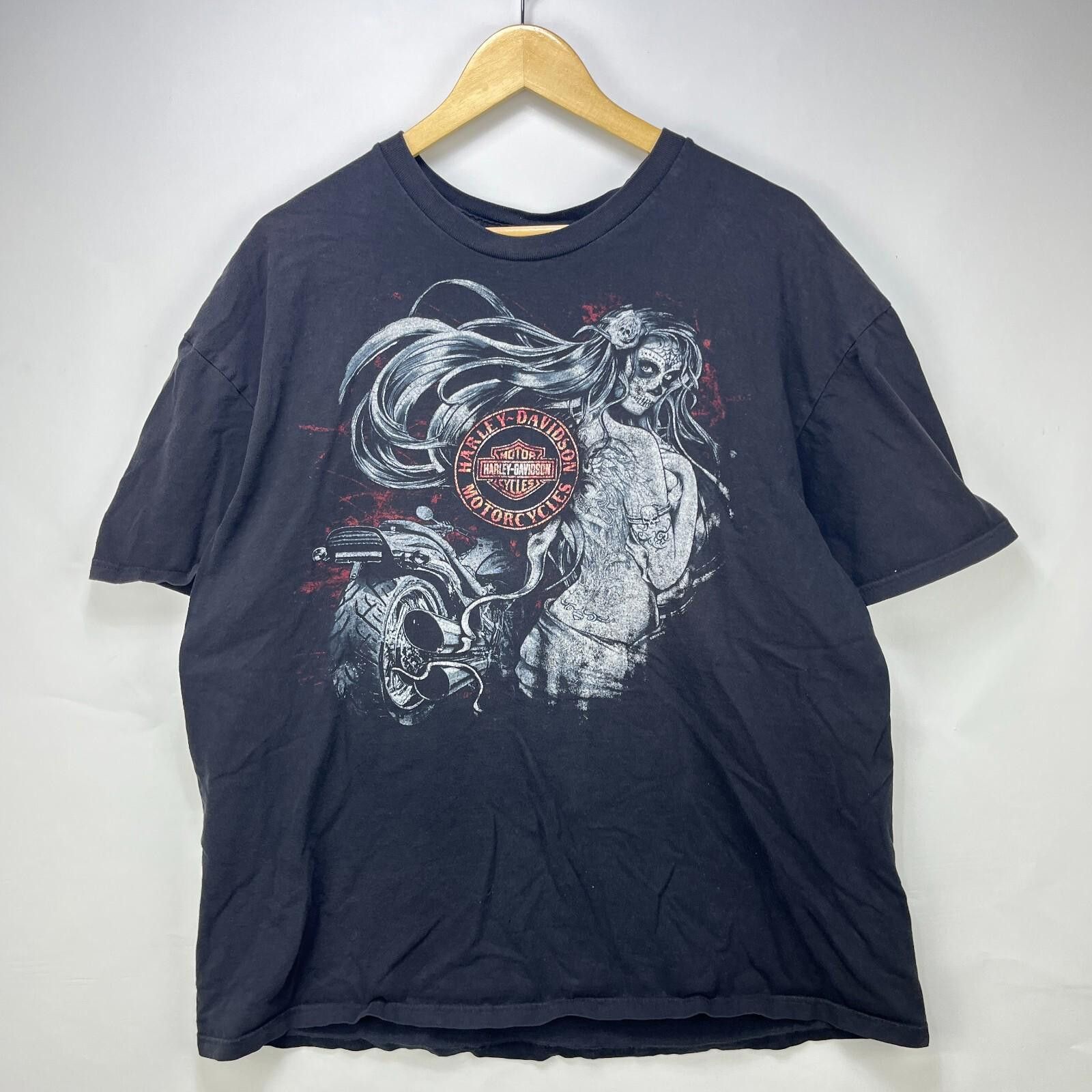 Harley Davidson Vintage Harley-Davidson Eagle Wings Goth T-Shirt 2XL Faded Size US XXL / EU 58 / 5 - 3 Thumbnail