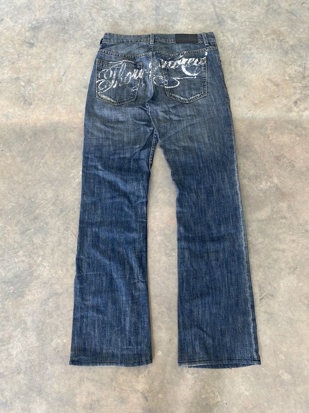 Hysteric Glamour × Japanese Brand × Le Grande Bleu (L.G.B.) Sick☠️ Juicy Couture Flare Jeans Fly Button Punk Grunge Lgb Size US 29 - 1 Thumbnail