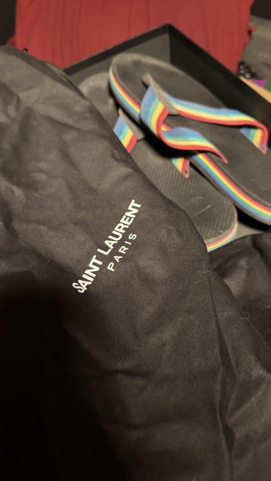 Saint Laurent Paris Saint Laurent Paris - rainbow 🌈 thong sandal Size US 13 / EU 46 - 8 Thumbnail