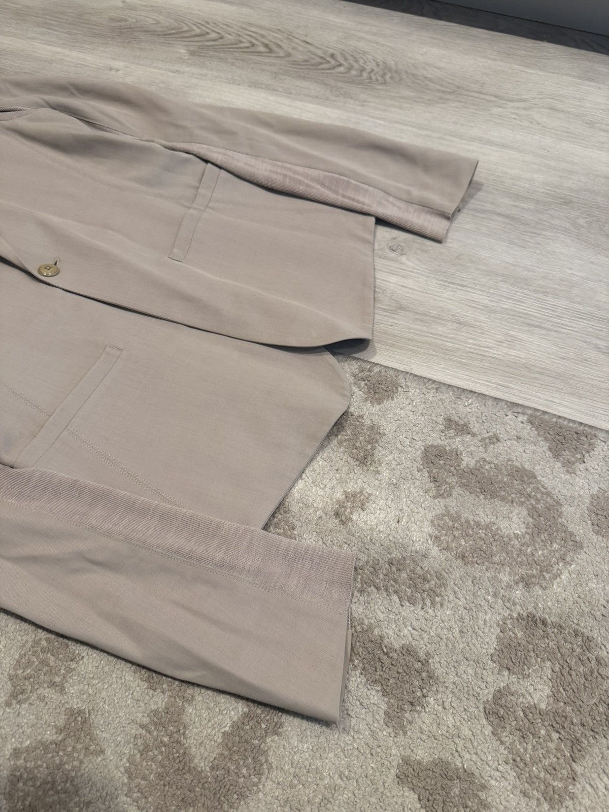 Rick Owens s/s 2004 leather collar wool/silk blazer!! Size US S / EU 44-46 / 1 - 2 Thumbnail