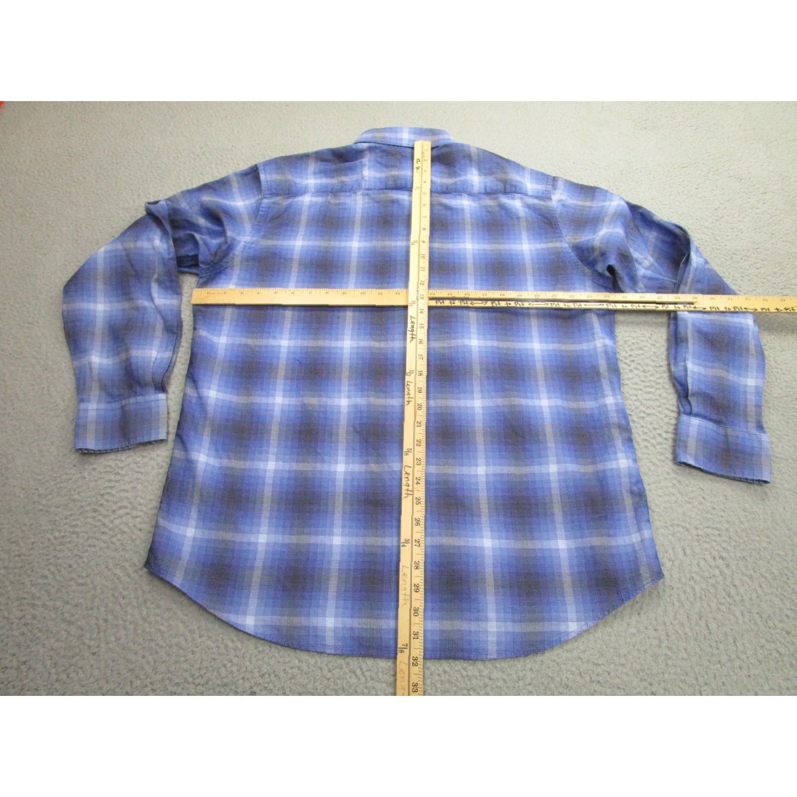 Tailorbyrd TAILORBYRD Shirt Mens Large Blue Plaid Classic Fit Long Sleeve Button Down Logo Size US XXL / EU 58 / 5 - 7 Thumbnail