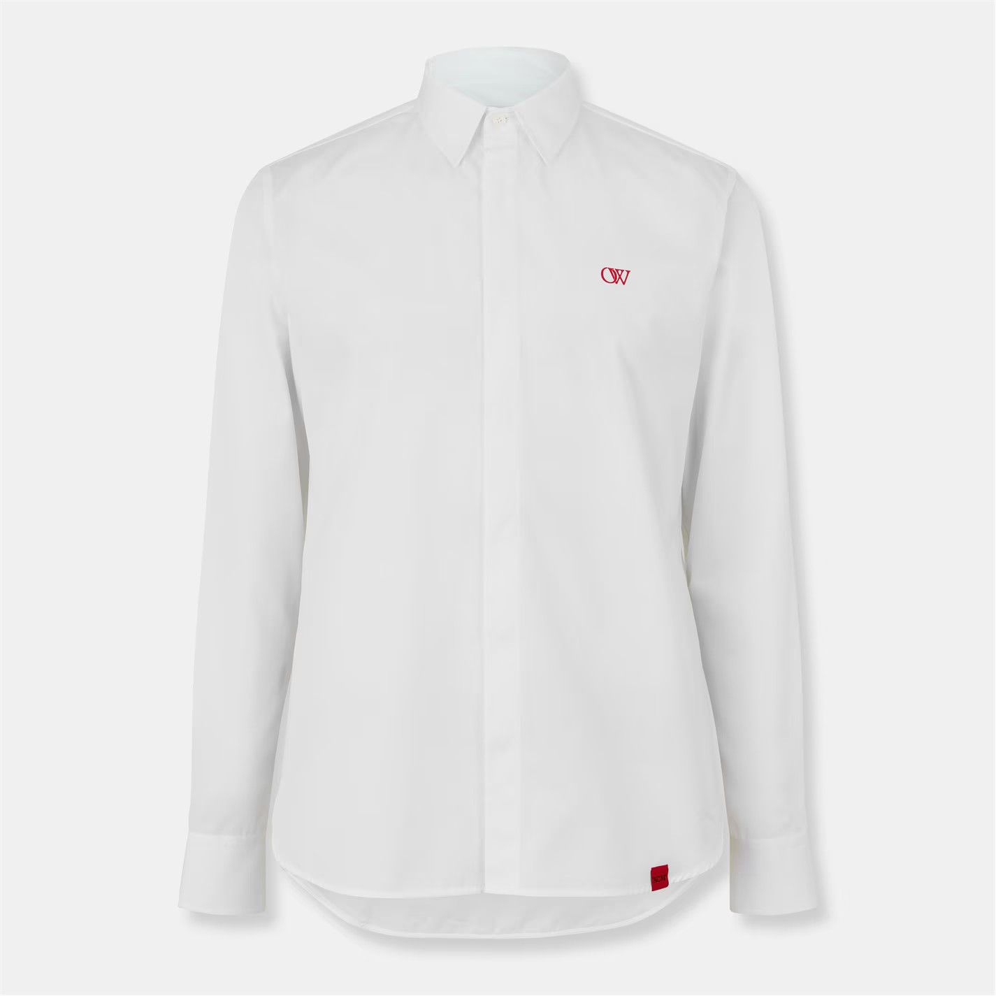 Off-White o1g2r1mq0326 Long Sleeve Tailored Fit Shirt in White Size US S / EU 44-46 / 1 - 1 Thumbnail