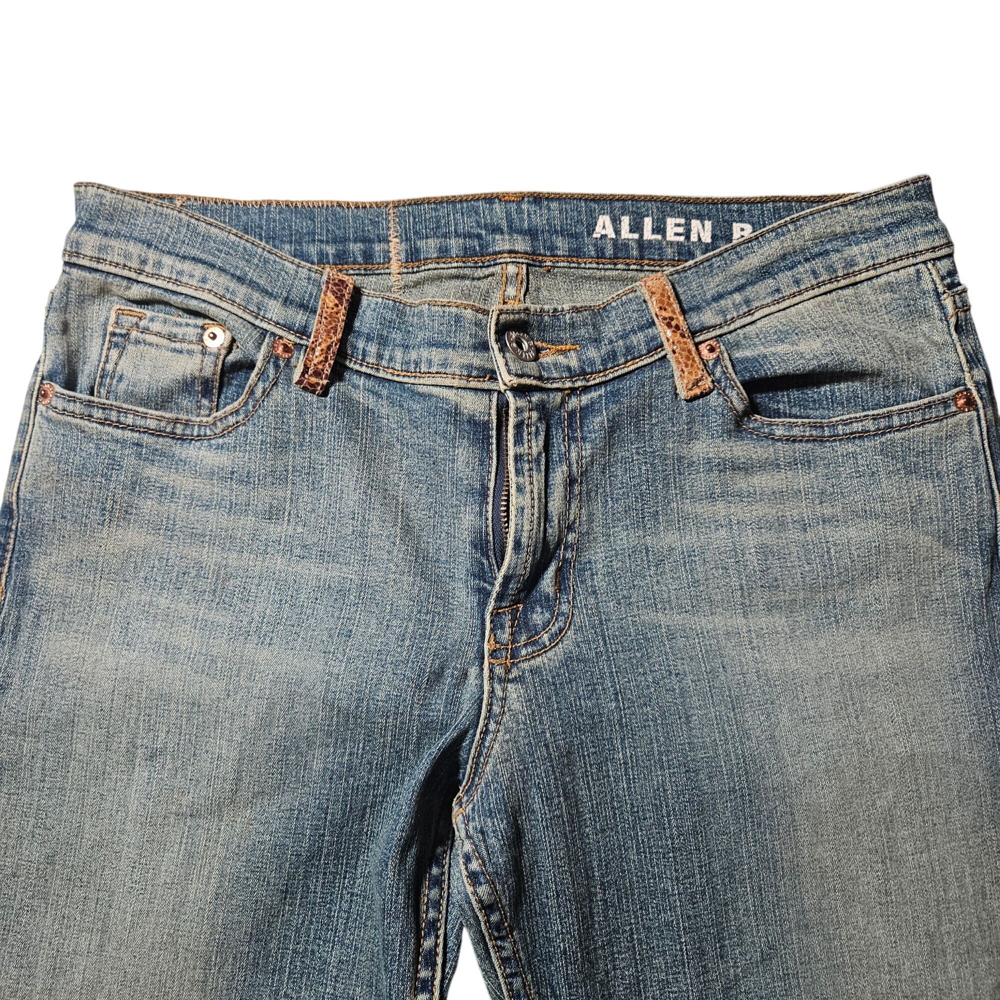 Other VTG Y2K Allen B. Women Flared Jeans Snakeskin Inset Y2K Grun Size 30" / US 8 / IT 44 - 3 Thumbnail