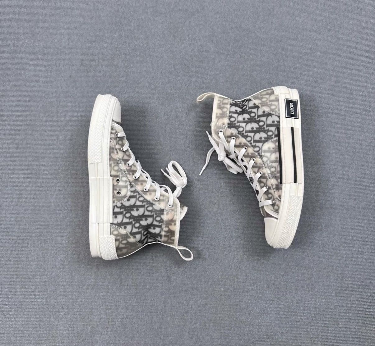 Dior Dior B23 Black & White Oblique All-Over Logo Sneakers Size US 8 / EU 41 - 2 Thumbnail