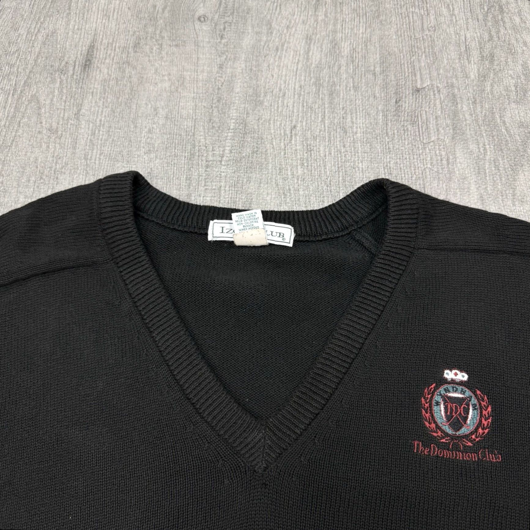 Izod Vintage IZOD Men’s Golf Sweater The Dominion Club Wyndam Cotton Pullover Black L Size US L / EU 52-54 / 3 - 2 Thumbnail