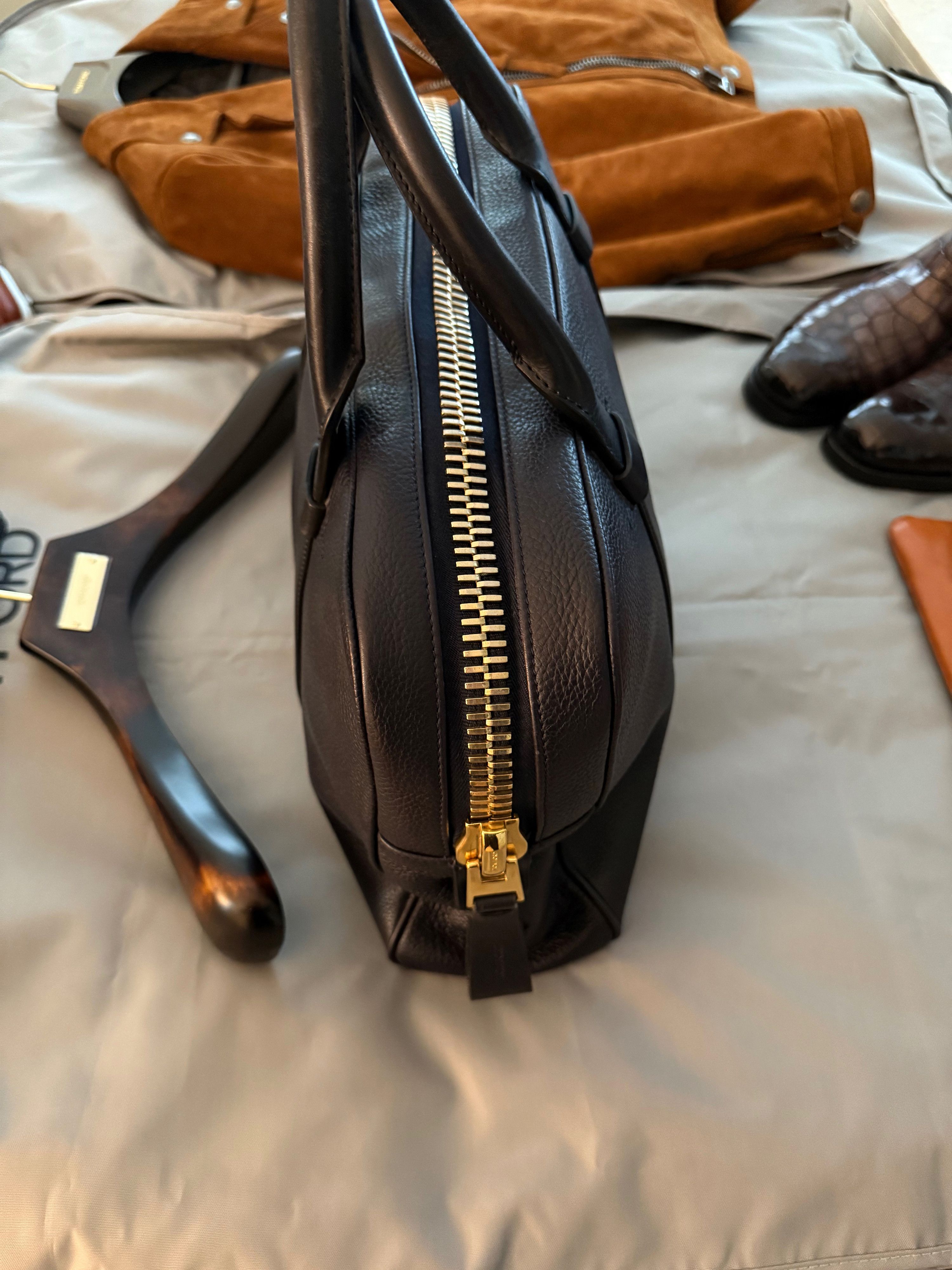 Coveted $4,350 w/tax Signature Buckley Leather Briefcase