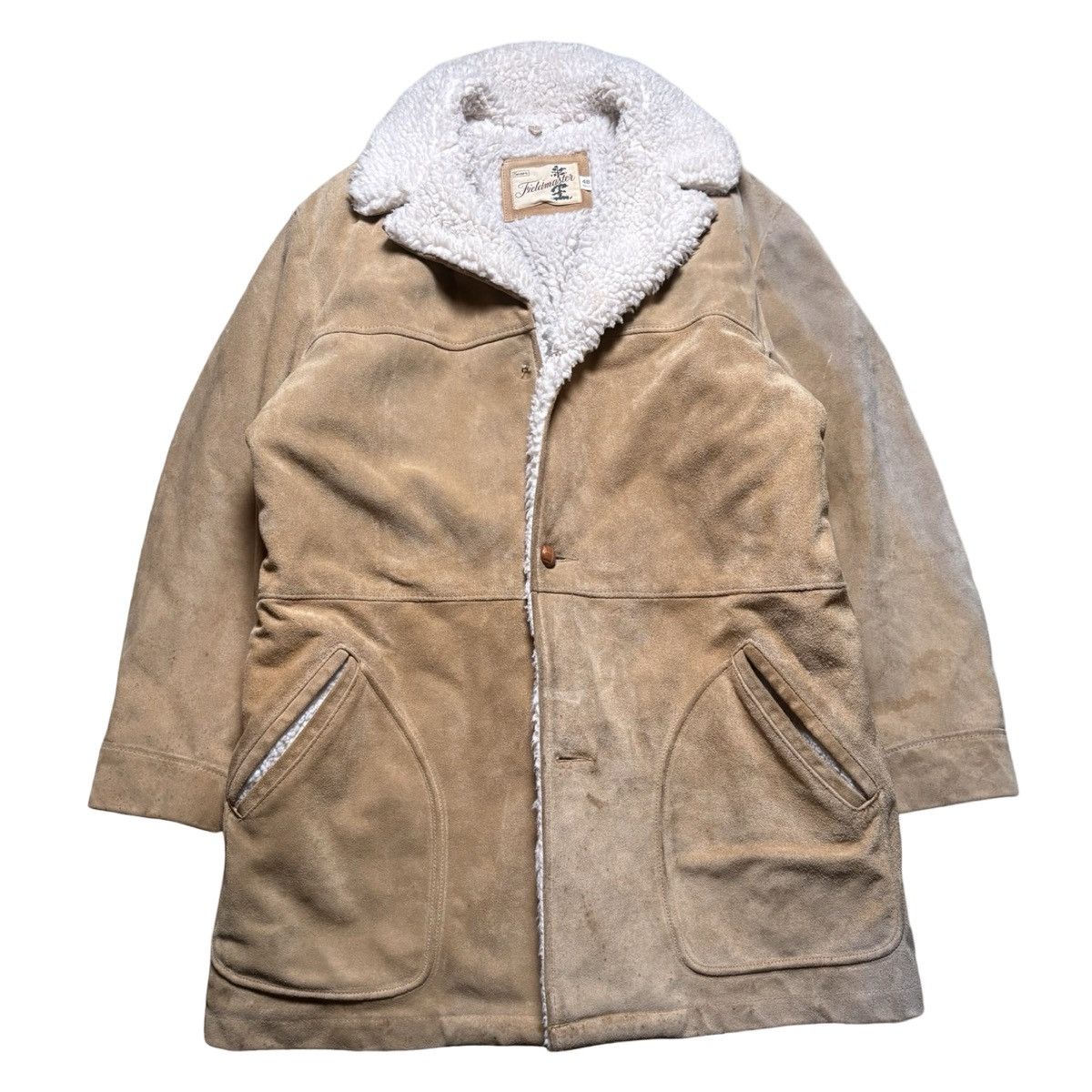 Sears True Vintage 70s Sears Fieldmaster Sherpa 48 Leather Jacket Size US L / EU 52-54 / 3 - 1 Thumbnail