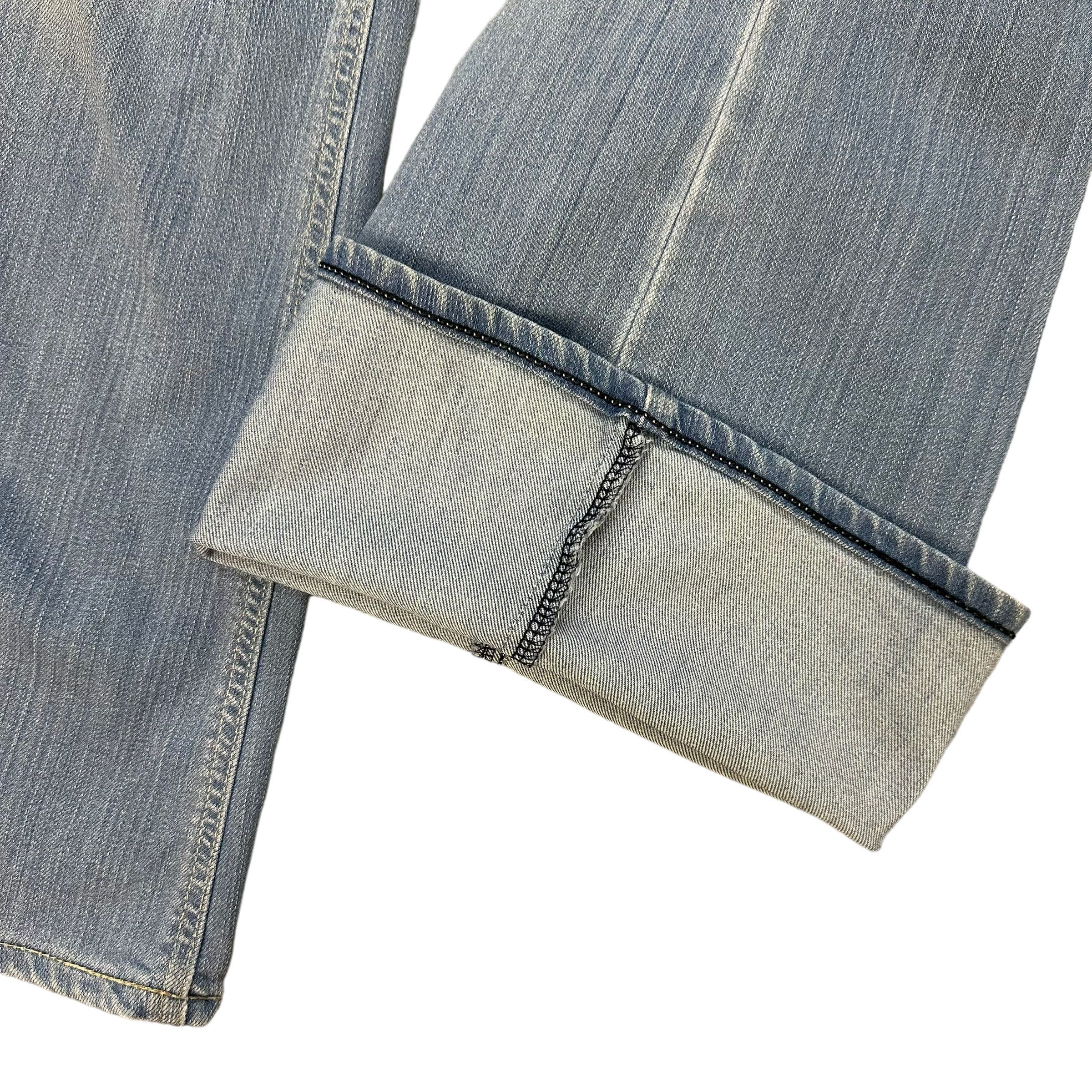 Edwin EDWIN VIENUS JEAN WASHED FLARE JEANS WIDE LEG #8891-035 Size 29" - 6 Thumbnail