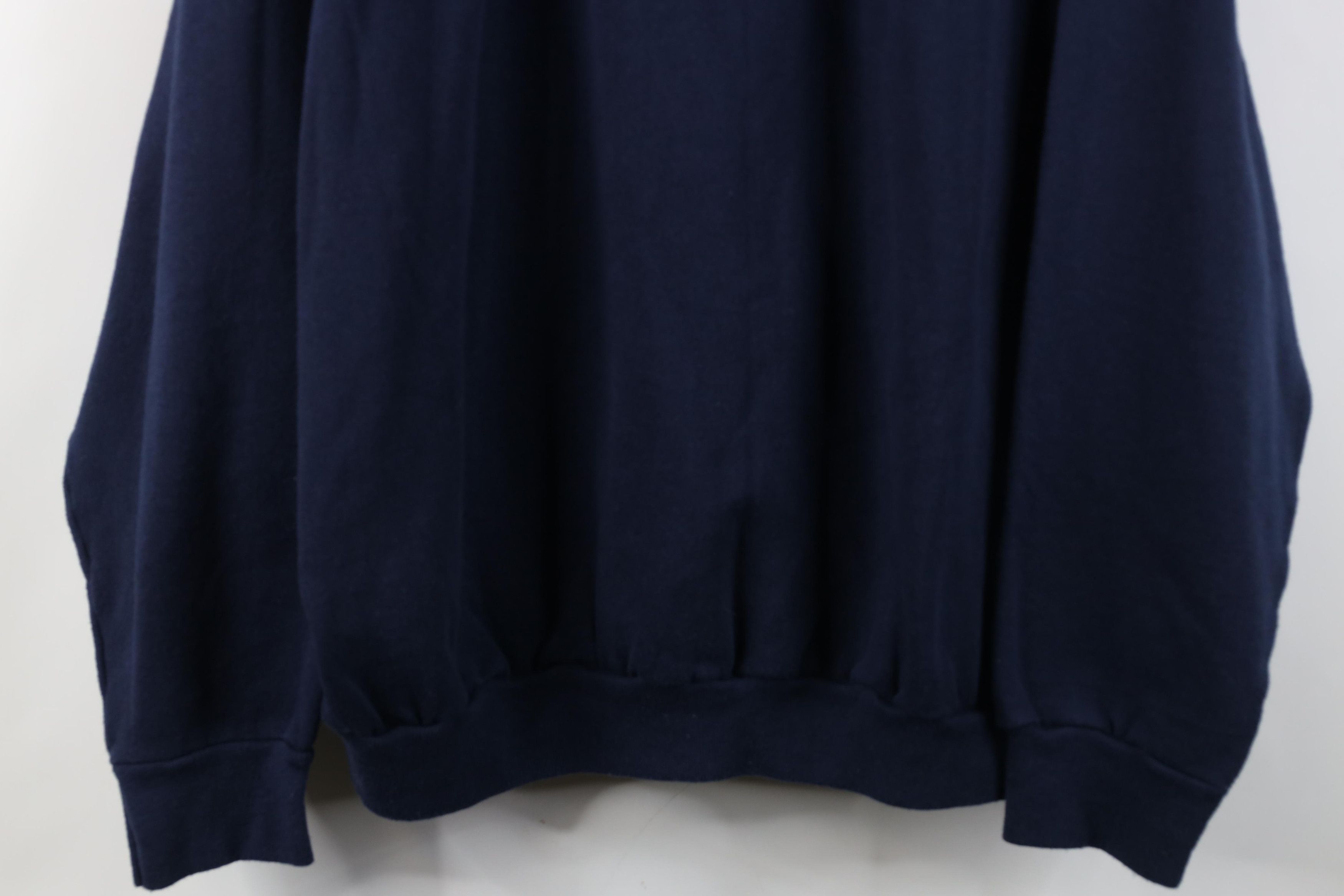 Vintage Vintage 90s Streetwear Raglan Crewneck Sweatshirt Blue USA Size US XL / EU 56 / 4 - 3 Thumbnail