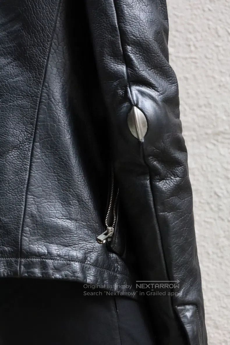 Carol Christian Poell Carol Christian Poell Elbow titanium leather jacket Size US S / EU 44-46 / 1 - 1 Thumbnail