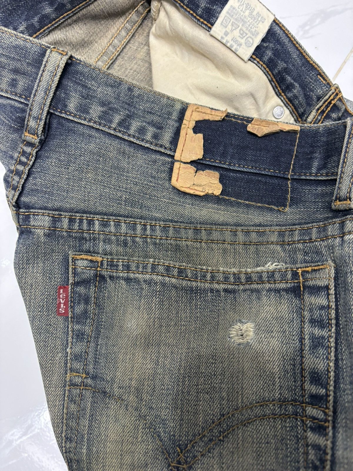 If Six Was Nine × Levi's 🔥VTG LEVIS 517 FLARE RUSTY DISTRESSED DENIM FLARED JEANS Size US 32 / EU 48 - 11 Thumbnail