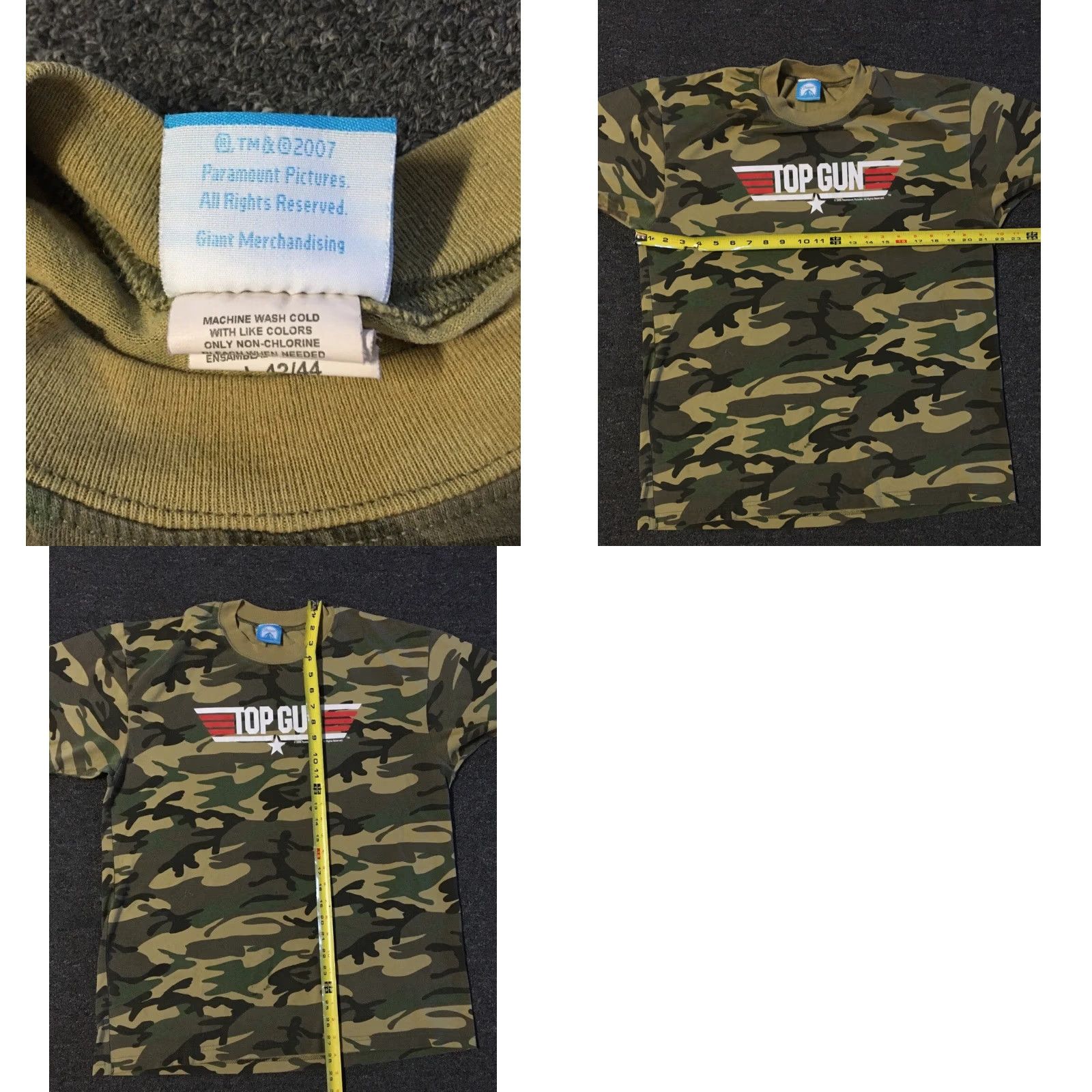 Vintage Vtg Top Gun Faded Movie Promo camouflage Shirt M Army Brown Tom Cruise TV Pilot Grunge 80s 90s Maverick Military Movie Retro Catchall? Size US M / EU 48-50 / 2 - 8 Thumbnail