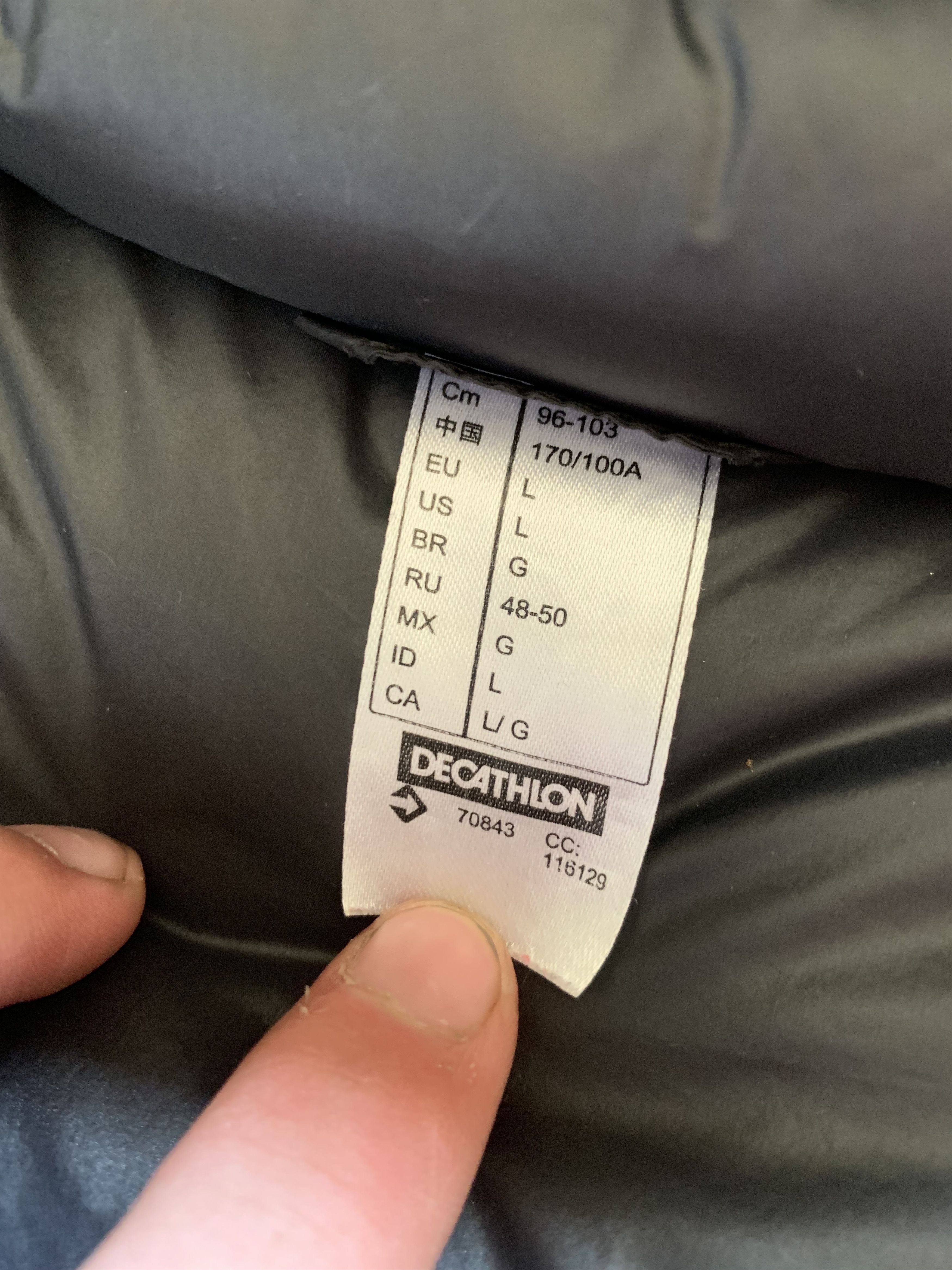 Other Decathlon Womens Warm Black Down Jacket Size L / US 10 / IT 46 - 5 Thumbnail