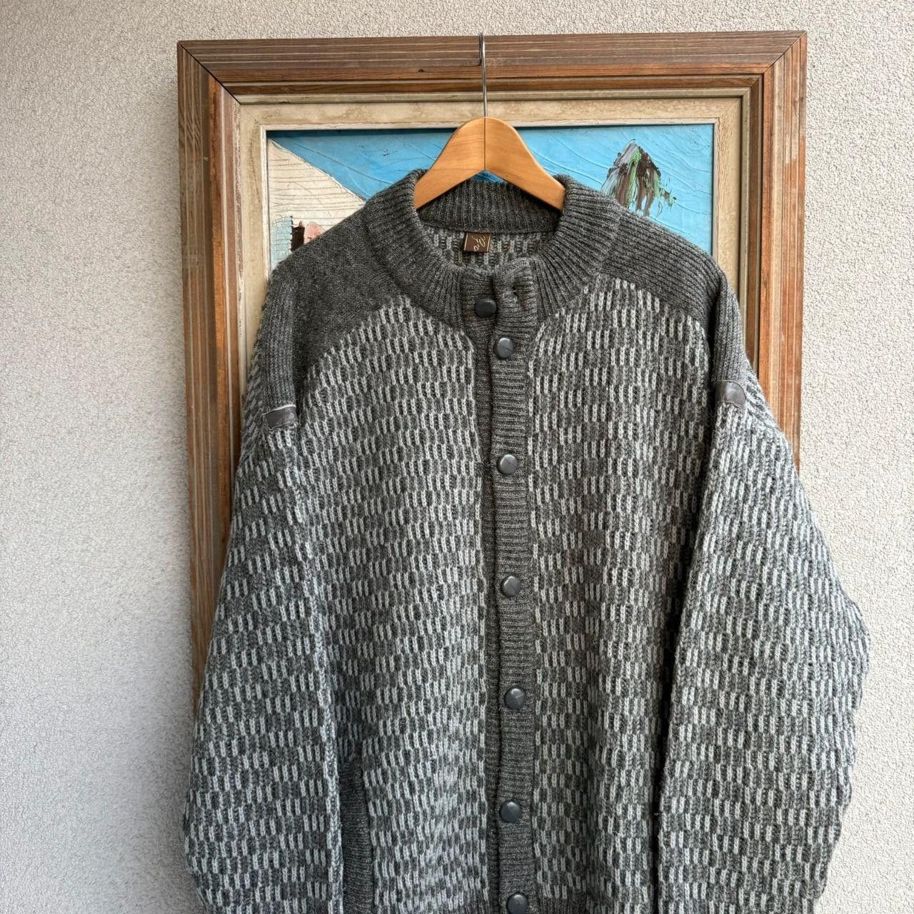 Vintage Vintage 90s Sweater Jumper Made of Wool Grey Size US L / EU 52-54 / 3 - 3 Thumbnail