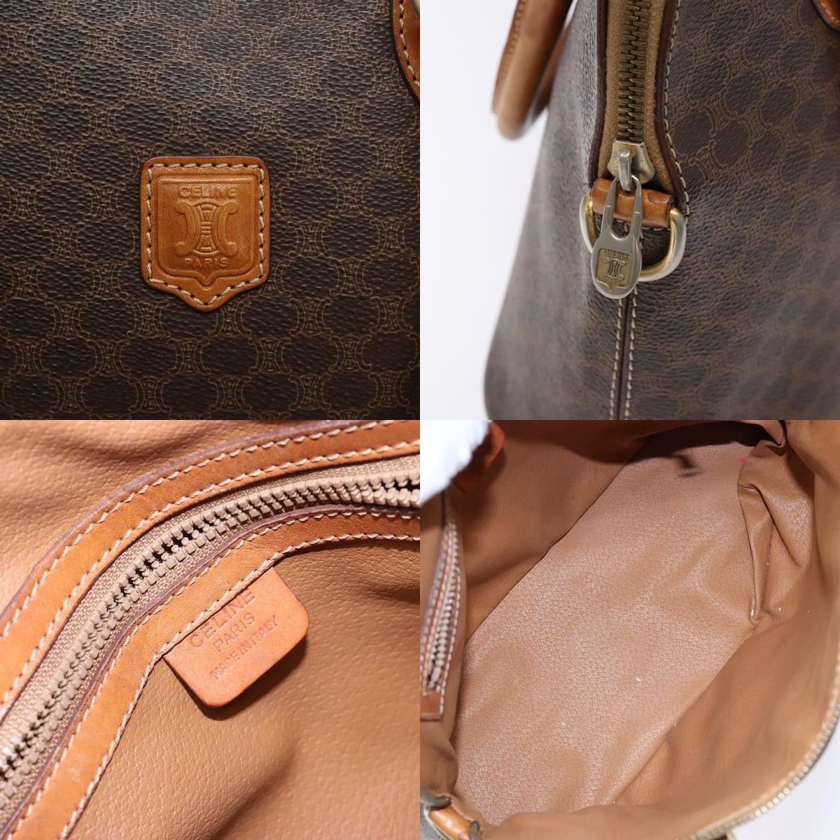 Celine CELINE Macadam Canvas Hand Bag Pvc Leather Brown Gold Size ONE SIZE - 11 Thumbnail