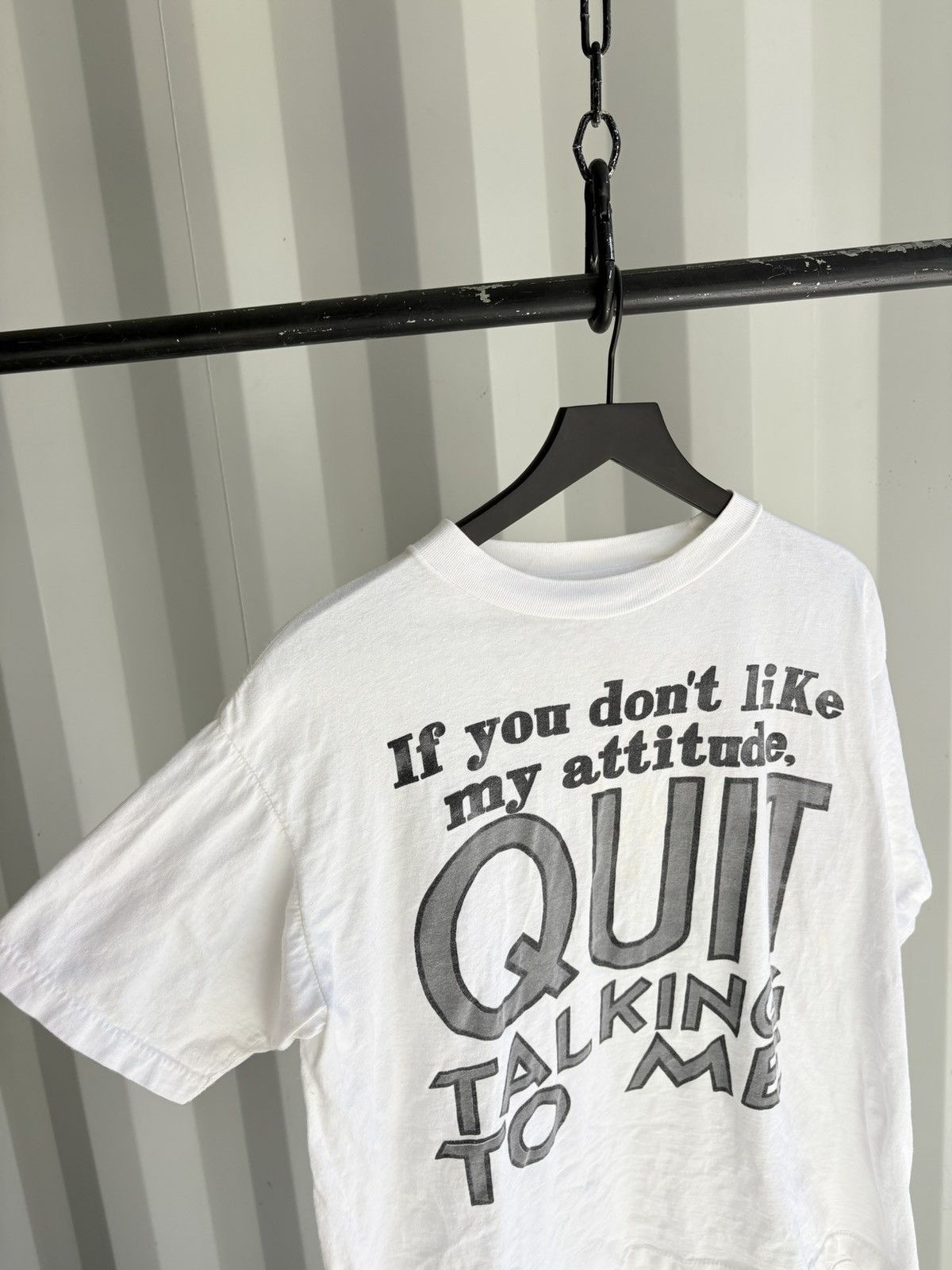 Vintage Vintage Attitude Shirt Faded Distressed Grunge Band Thrashed Size US XL / EU 56 / 4 - 4 Thumbnail