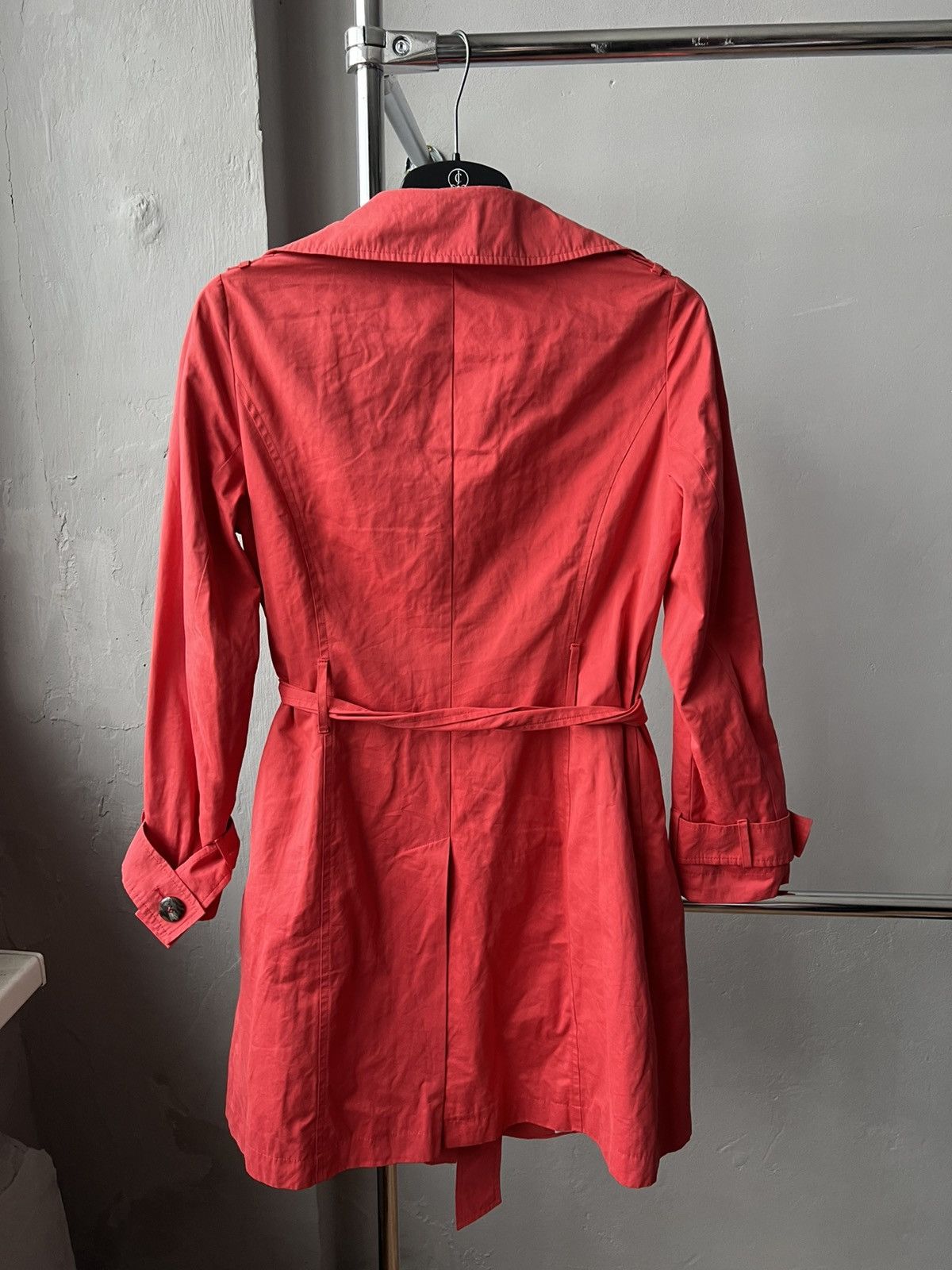 Saint James SAINT JAMES VINTAGE WOMEN PINK/ORANGE SOLID TRENCH COAT SZ 8 Size M / US 6-8 / IT 42-44 - 11 Thumbnail