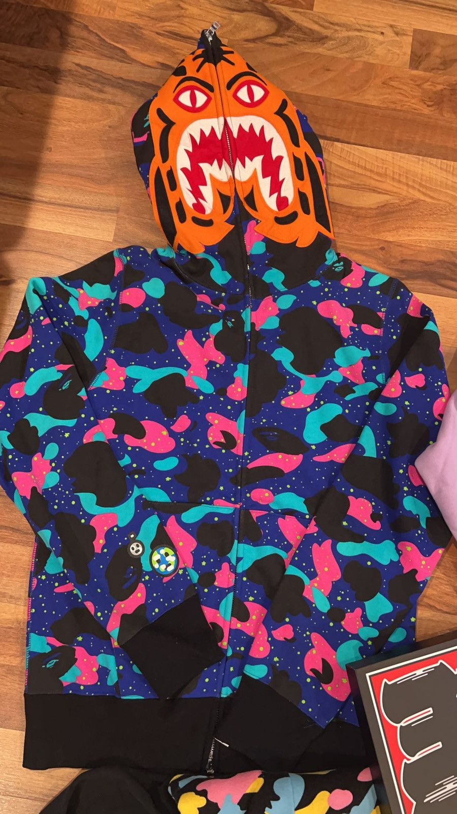 bape x kid cudi tiger full zip hoodie