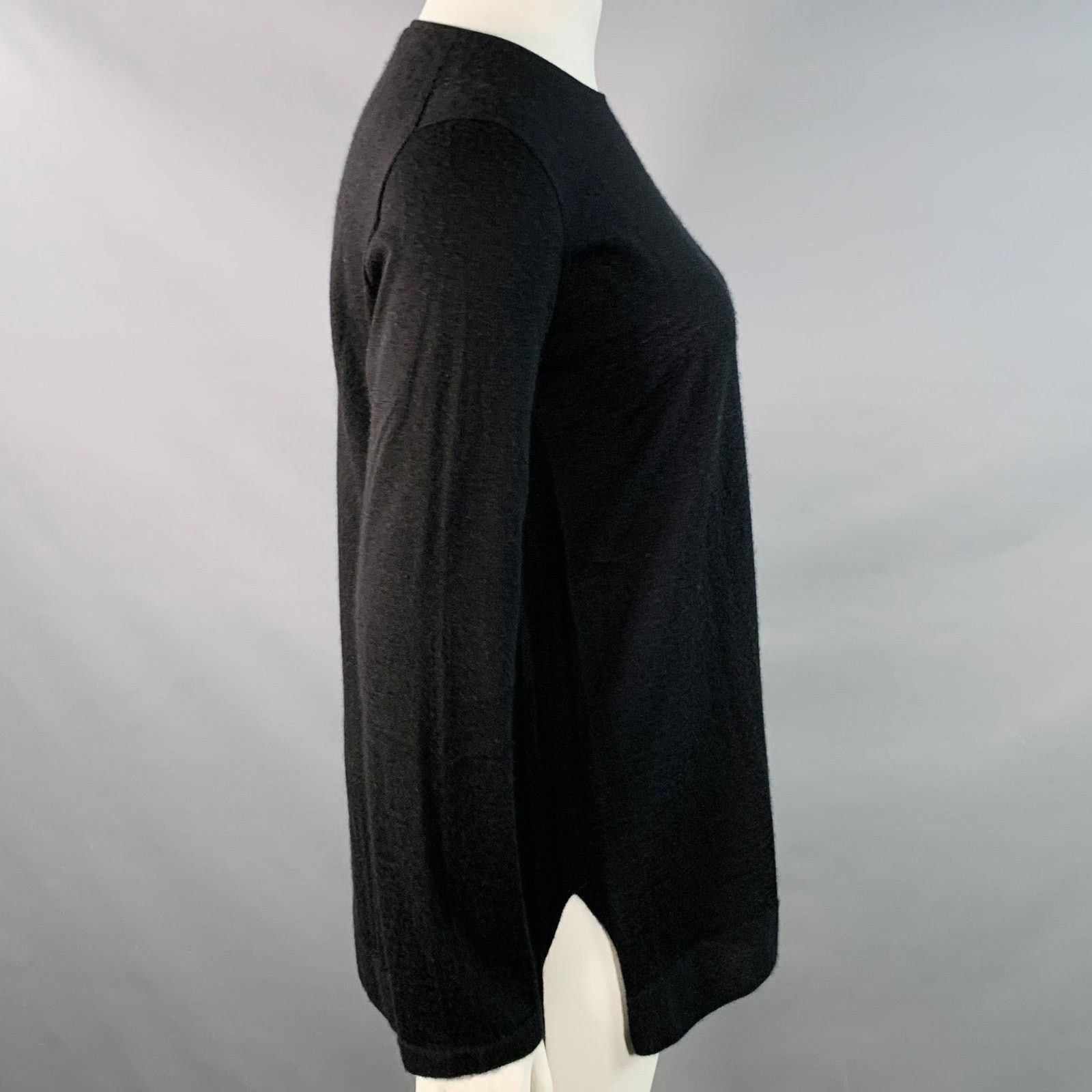 Akris AKRIS Size 14 Black Cashmere Silk Crew Neck Pullover Size XL / US 12-14 / IT 48-50 - 2 Thumbnail
