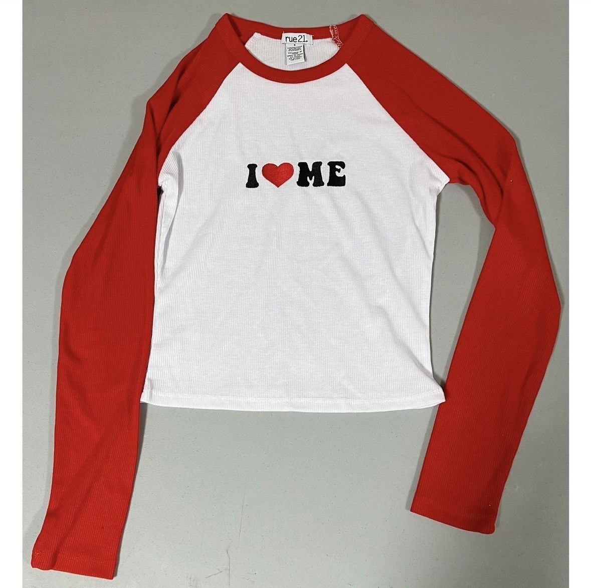 rue21 ‘I ❤️ Me’ Graphic Long Sleeve T-Shirt Top Blouse Tee Size S ✨ Size S / US 4 / IT 40 - 3 Thumbnail