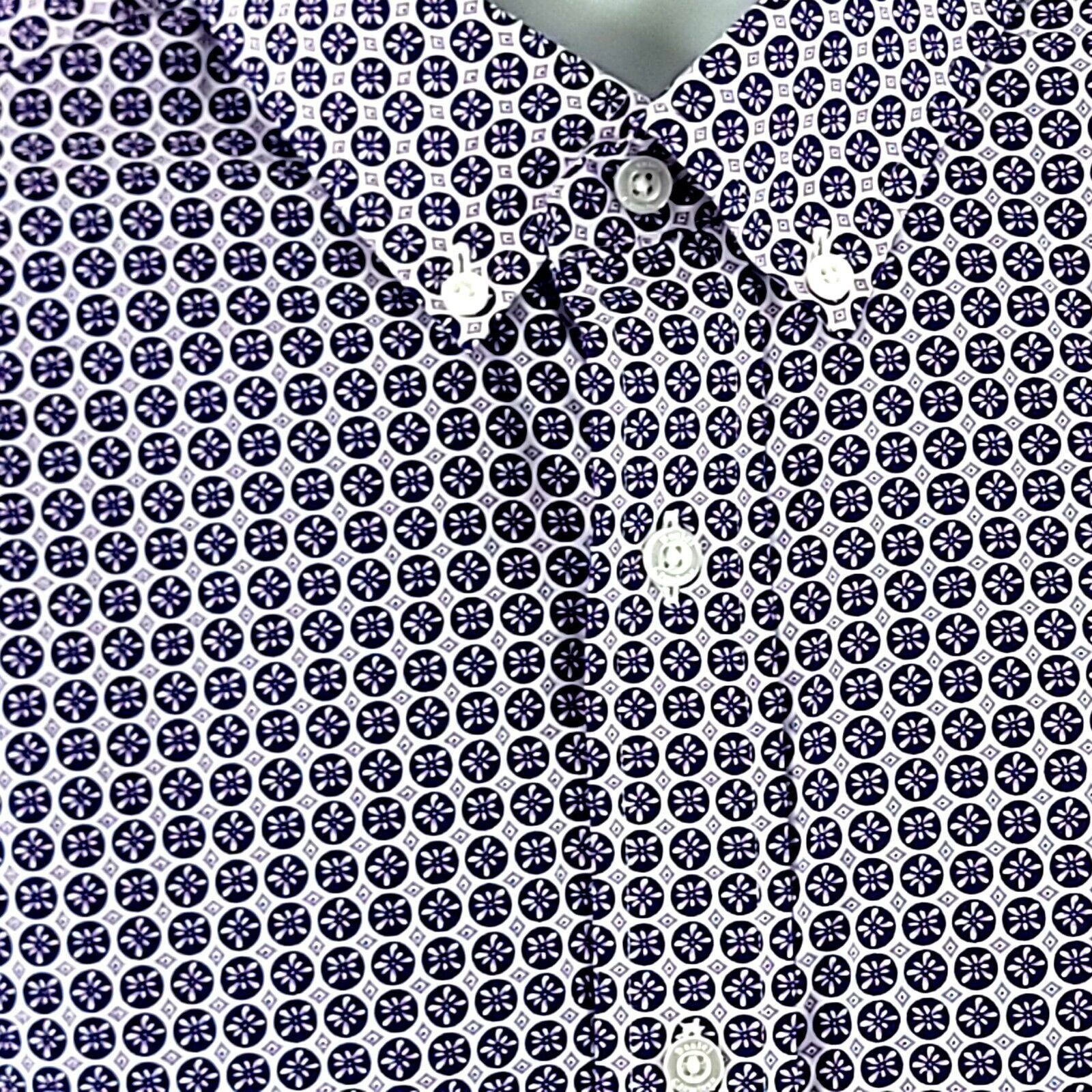 Daniel Cremieux Daniel Cremieux White Purple Floral Short Sleeve Large Butto Size US L / EU 52-54 / 3 - 2 Thumbnail