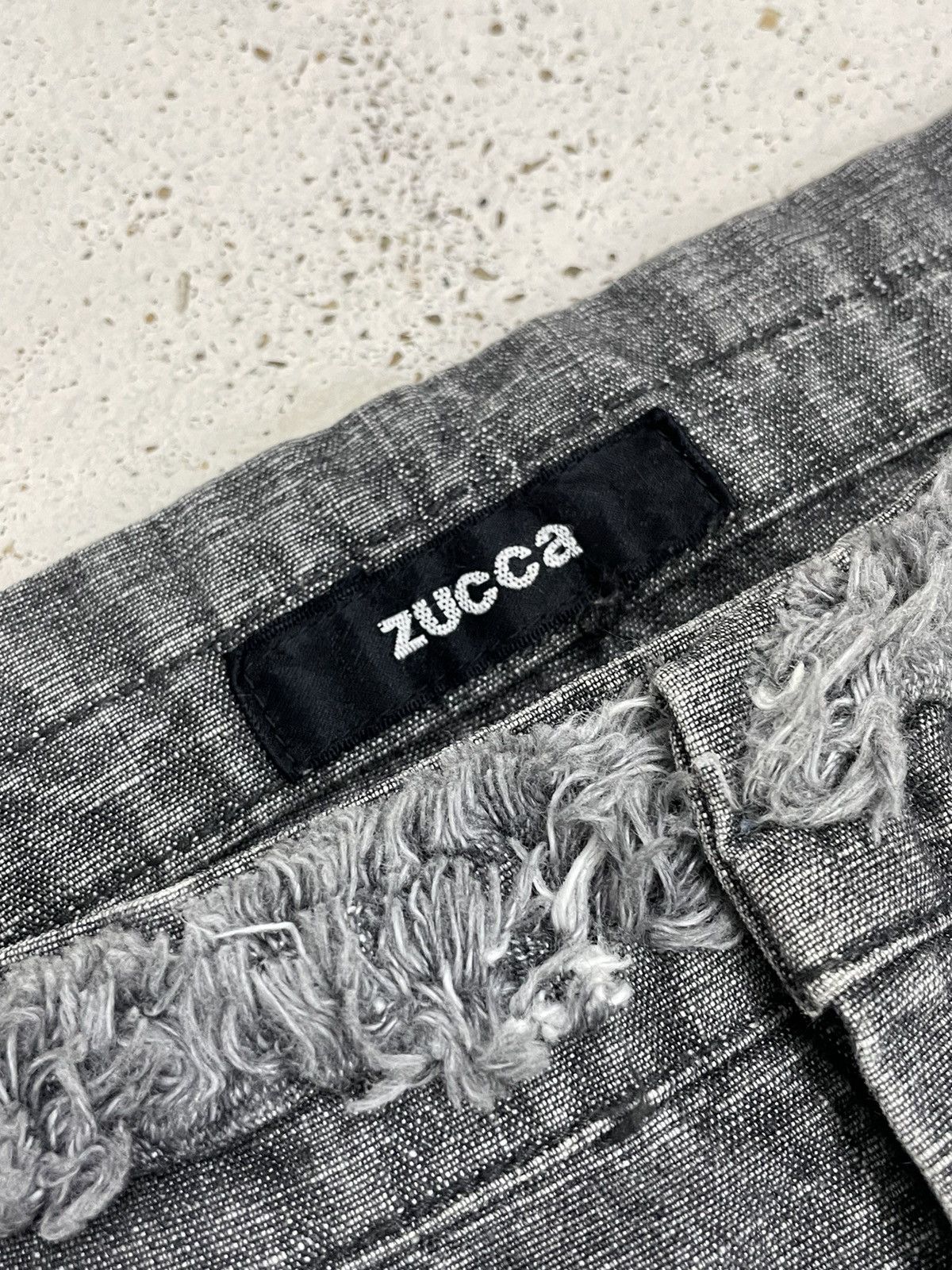 Issey Miyake Zucca Vintage Waist Wide Leg Flare Denim Paint Mark Size US 29 - 15 Thumbnail