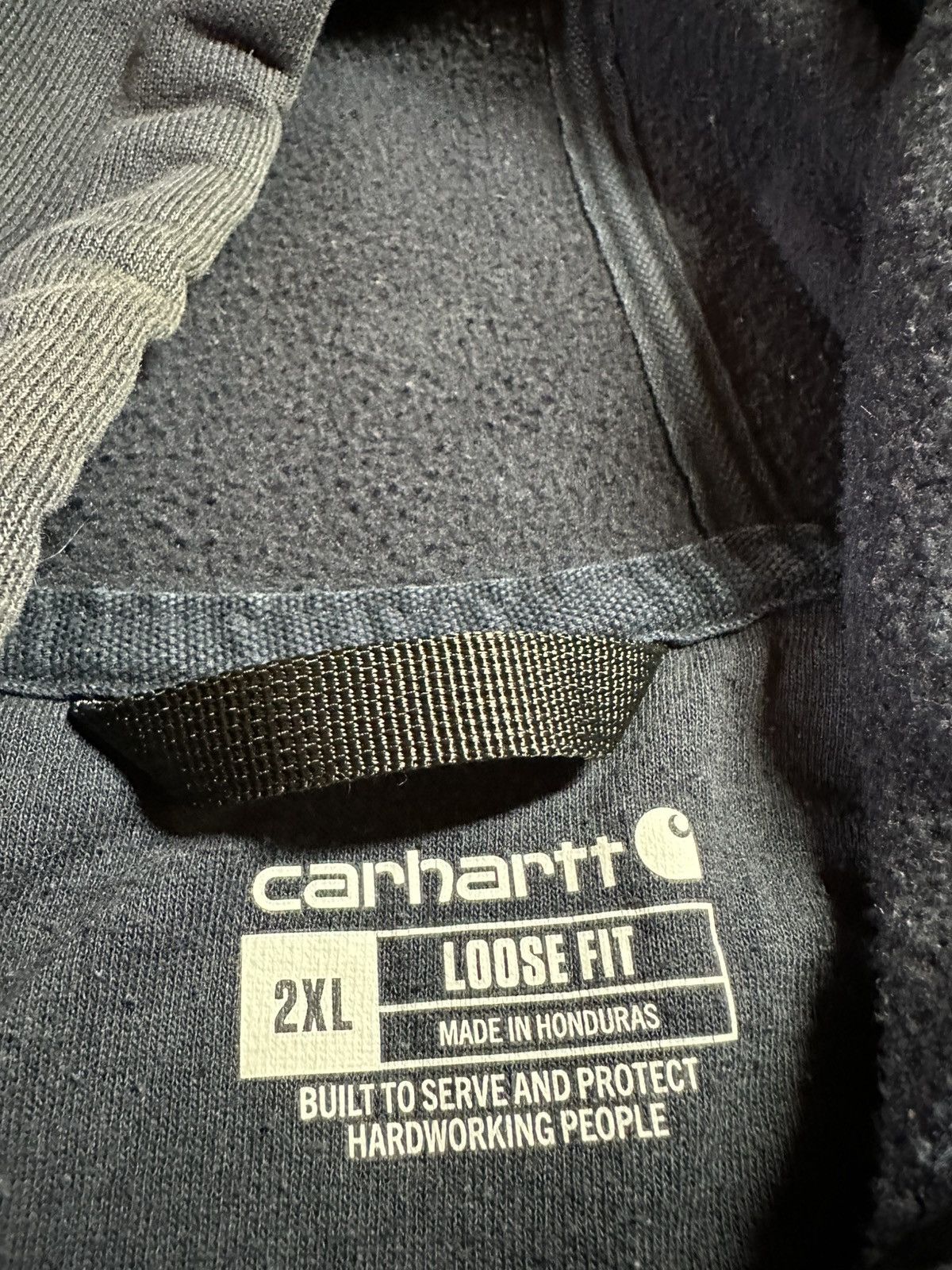 Carhartt × Vintage faded distressed Carhartt Navy Hoodie XXL Size US XXL / EU 58 / 5 - 5 Thumbnail