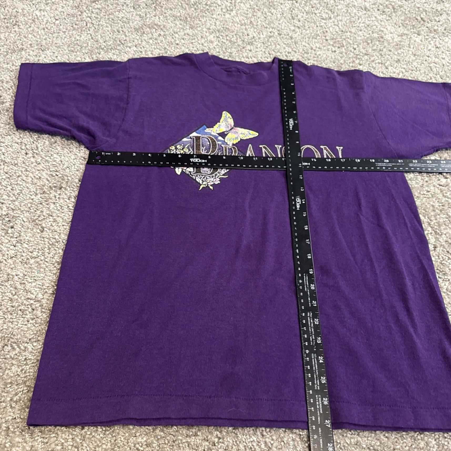 Vintage VINTAGE 90s Branson Missouri Butterfly Purple T-Shirt L Screen Stars Unisex Adults Mens Womens Size US L / EU 52-54 / 3 - 5 Thumbnail