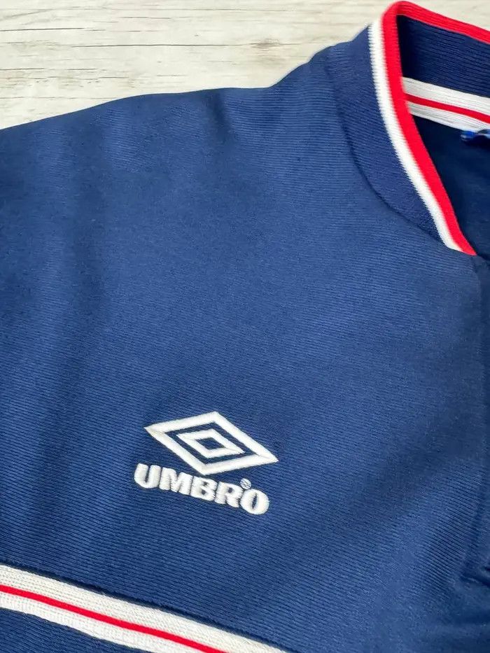 Umbro Umbro England 1998 2000 Training Shirt Zip 1/4 Soccer Jersey Size US M / EU 48-50 / 2 - 6 Thumbnail