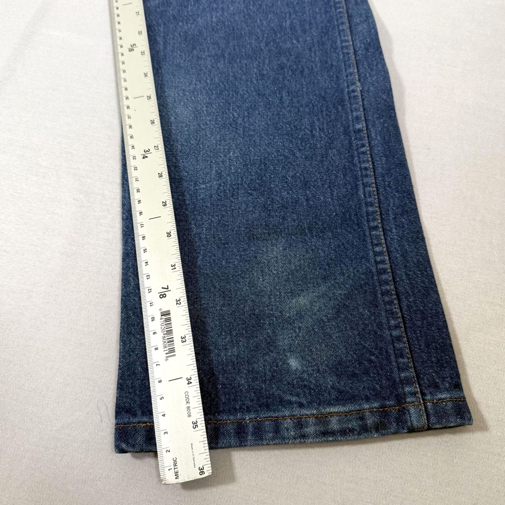 Wrangler Wrangler Jeans 13MWZ Cowboy Cut Mens 33x36 Denim Straight Leg Jeans Blue 100% Cotton Regular Fit Western Workwear Pants Size US 33 - 5 Thumbnail
