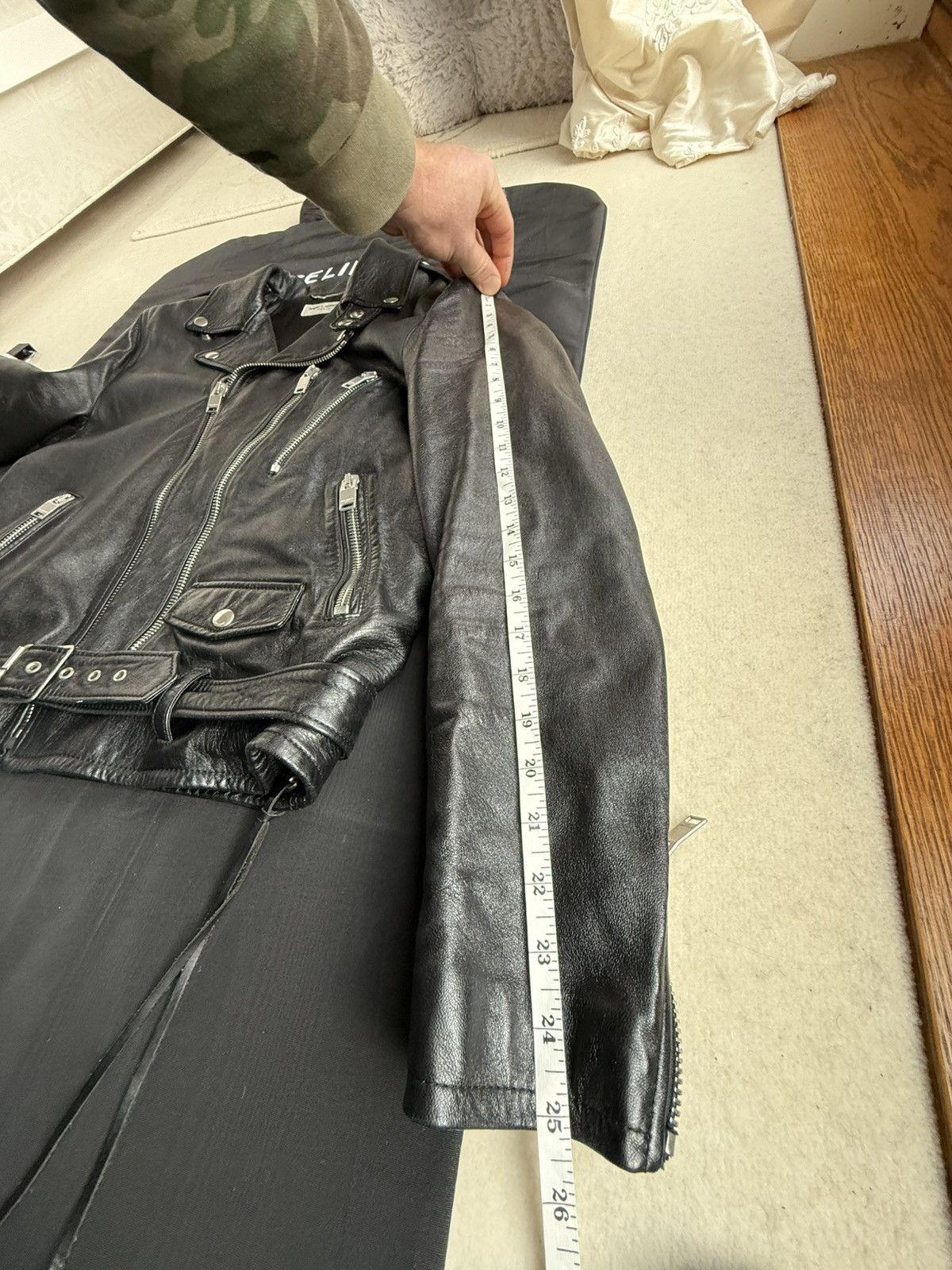 Saint Laurent Paris Saint Laurent Bloodluster leather L17 biker jacket Grail 50 Size US M / EU 48-50 / 2 - 9 Thumbnail