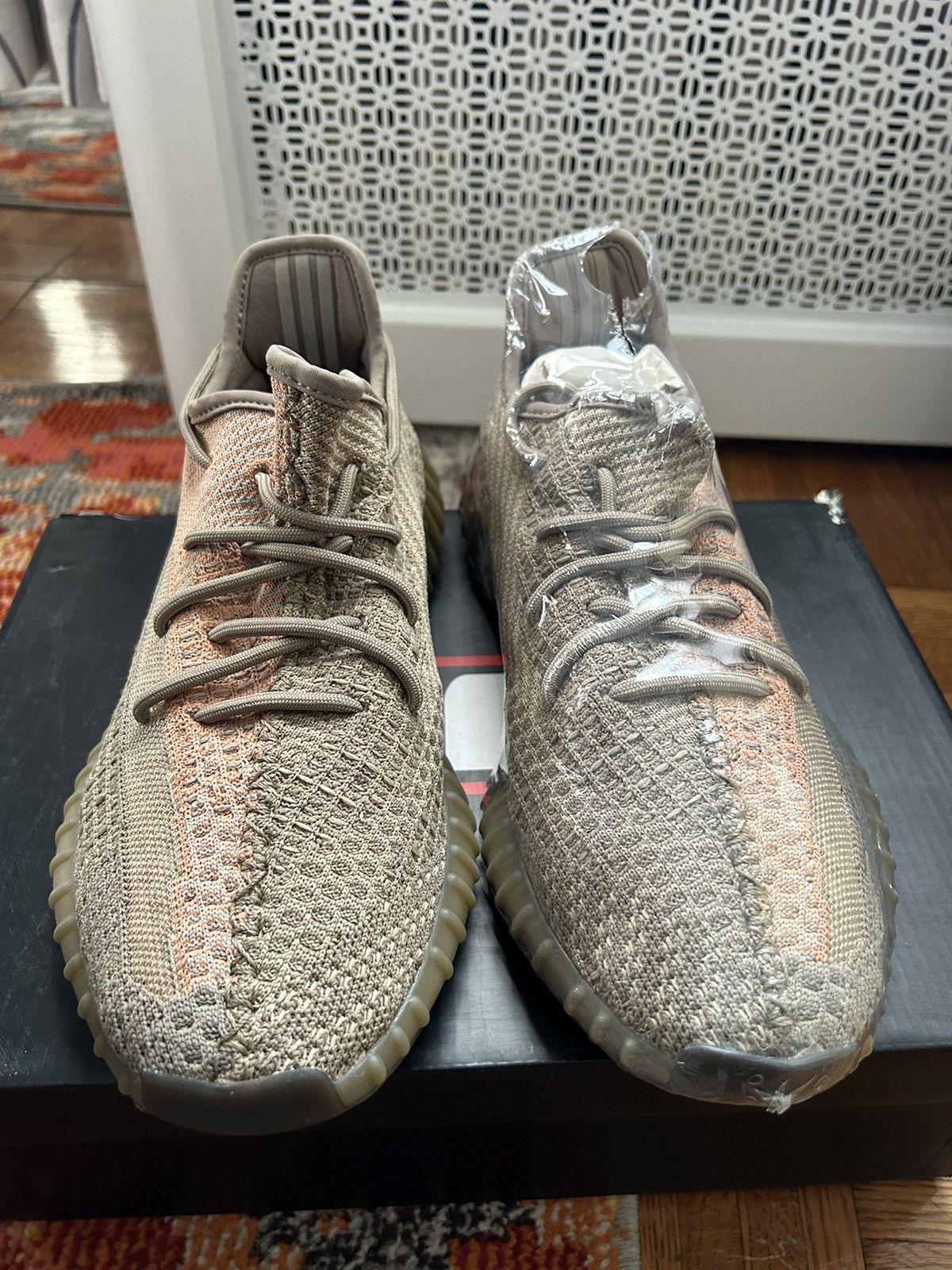 adidas gazelle silver green womens Boost 350 V2 Sand Taupe – sneakerdoggcy main image 0