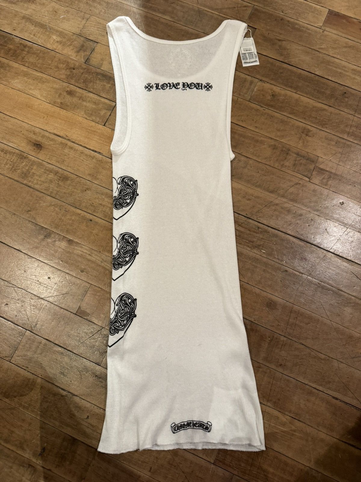 【新品】 Chrome Hearts Love You リブ タンクトップ S Chrome Hearts Love You Rib Tank White/Black Men's - SS25 - US