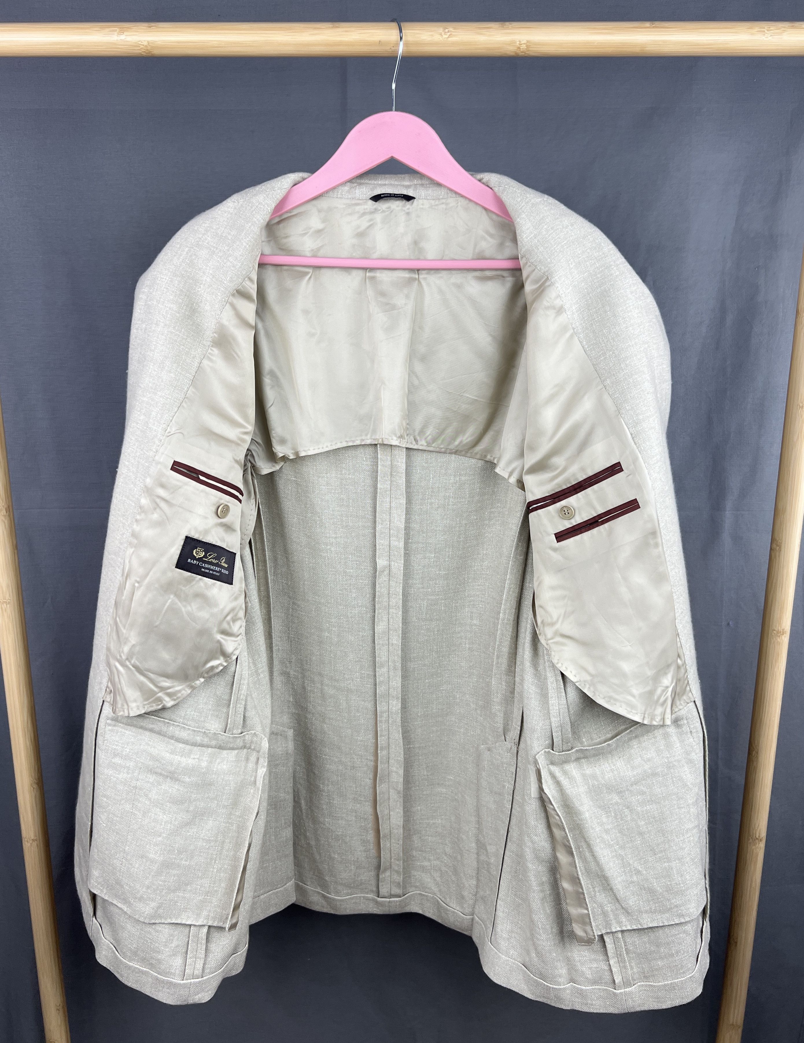 Loro Piana Baby Cashmere Blend Lino Blazer Jacket