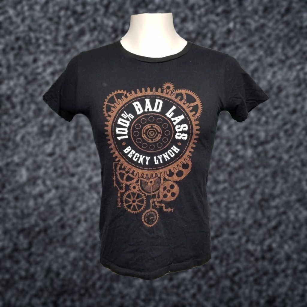 Vintage WWE Womens L T-Shirt 100% Bad Lass Wrestling Divas Punk Rock Shirt Womens L Black Crew Neck Short Sleeve Graphic Tee 100% Cotton Slim Juniors Violet? Size L / US 10 / IT 46 - 1 Thumbnail