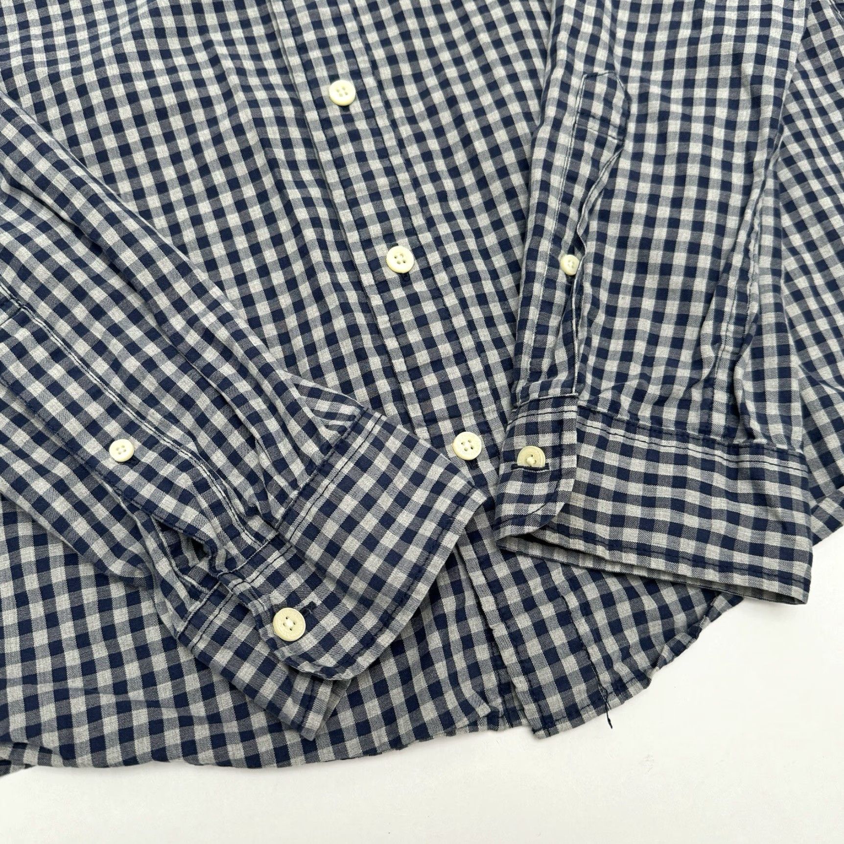 Abercrombie & Fitch Abercrombie & Fitch Men XXL Button-Down Shirt Long Sleeve Check Blue/Grey Size US XXL / EU 58 / 5 - 3 Thumbnail