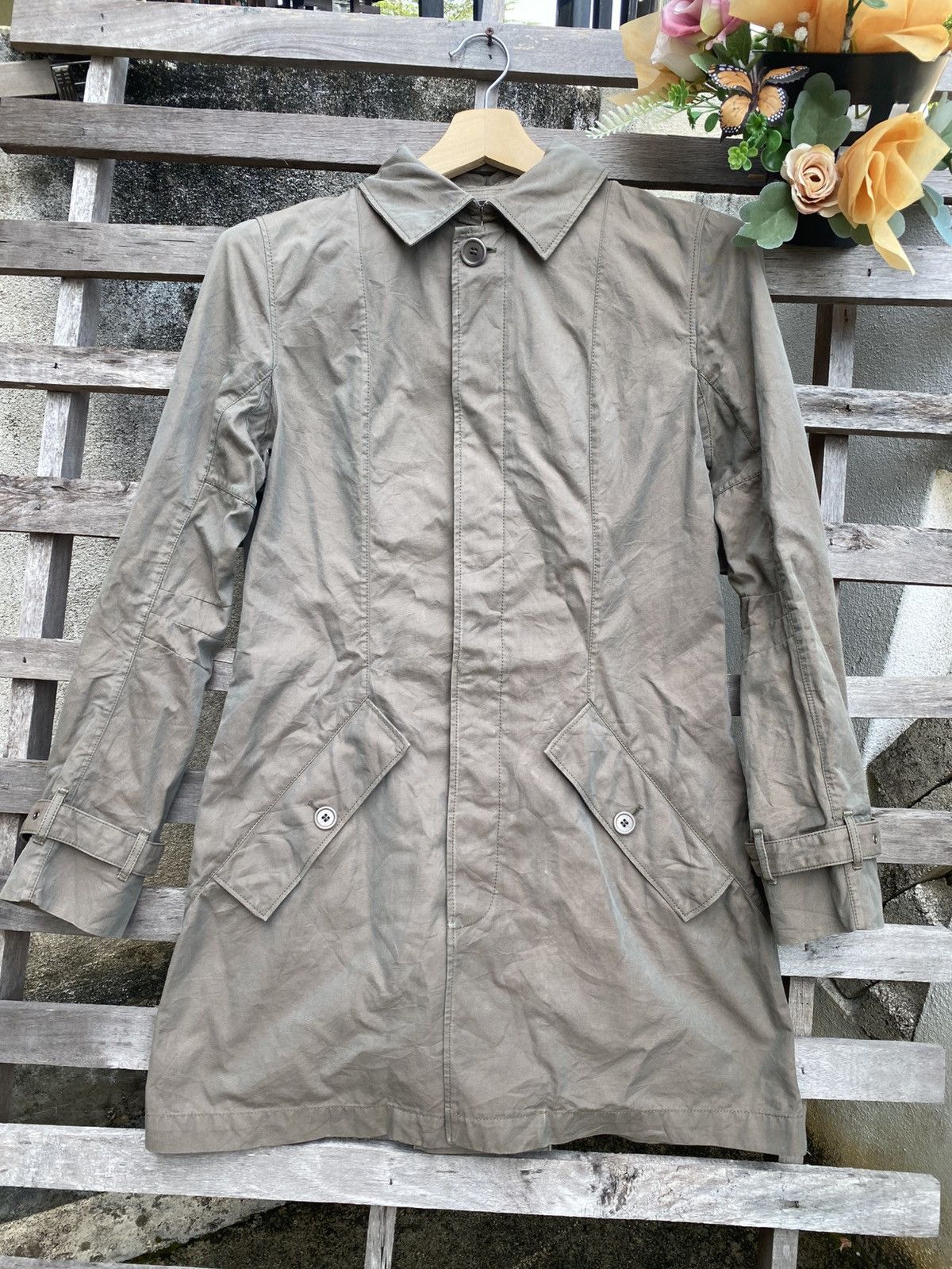 Yohji Yamamoto Y’s Yohji Yamamoto Aspesi Women’s LightweightTrench Coat Size M / US 6-8 / IT 42-44 - 4 Thumbnail